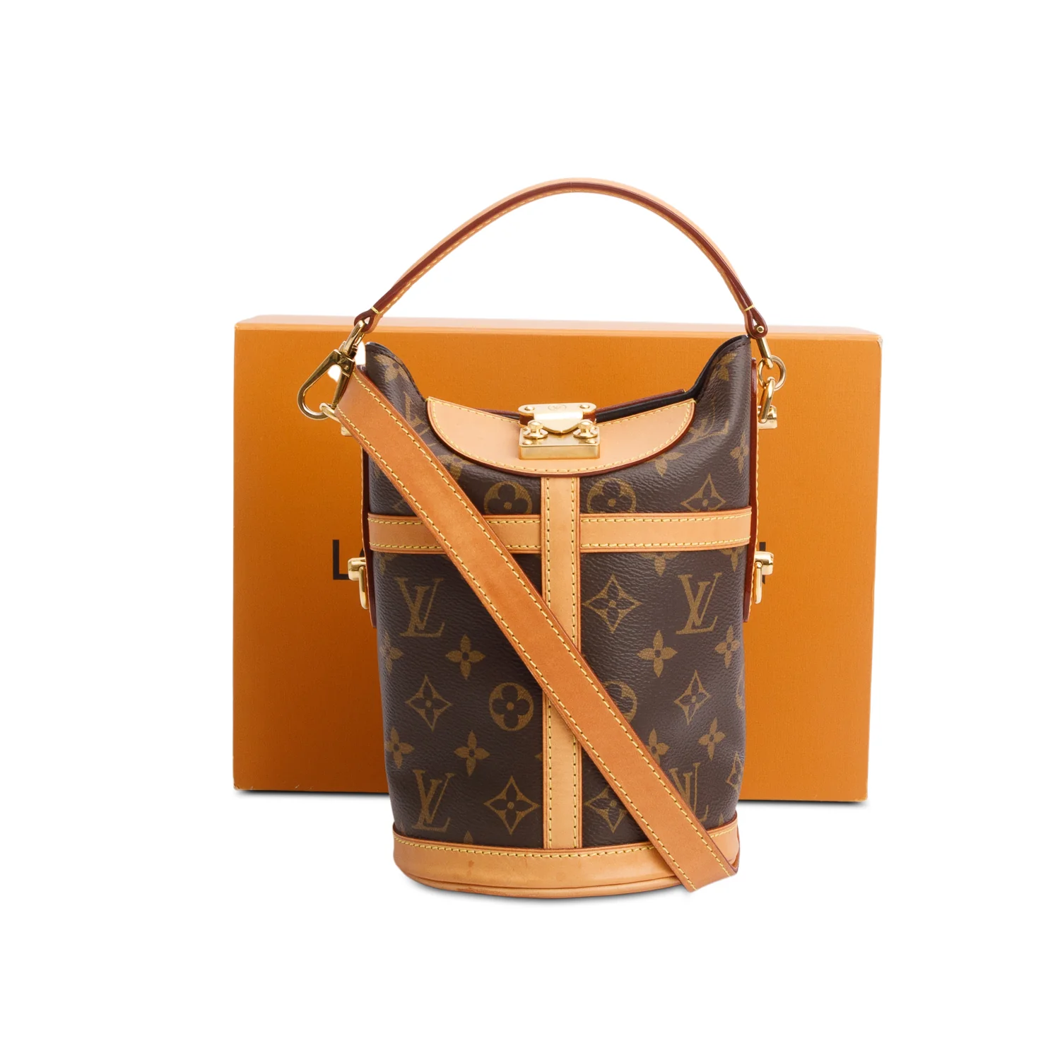 Louis Vuitton Monogram Duffle Crossbody Bag w/ Box & Straps - Image 3