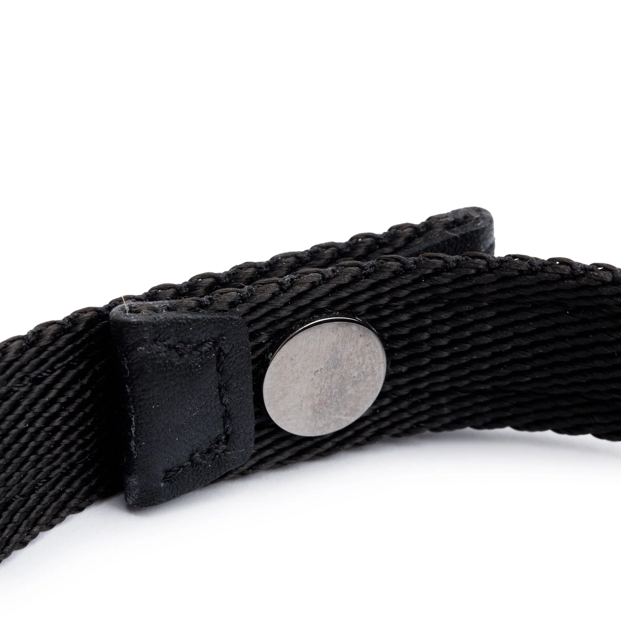 Louis Vuitton Monogram Eclipse & Black Leather Circle Bracelet w/ Box (BROKEN) - Image 4