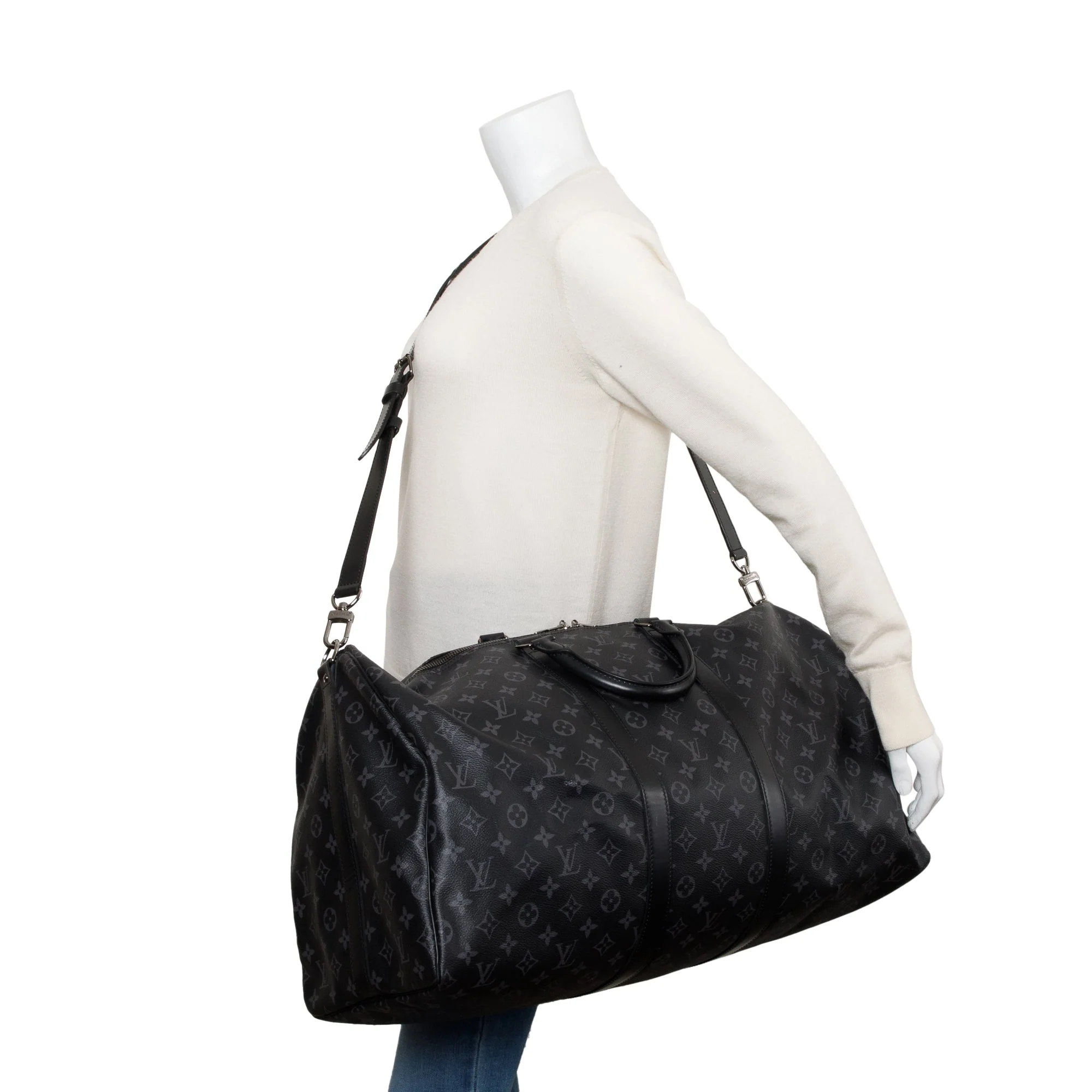 Louis Vuitton Monogram Eclipse Keepall Bandouliere 55 - Image 2