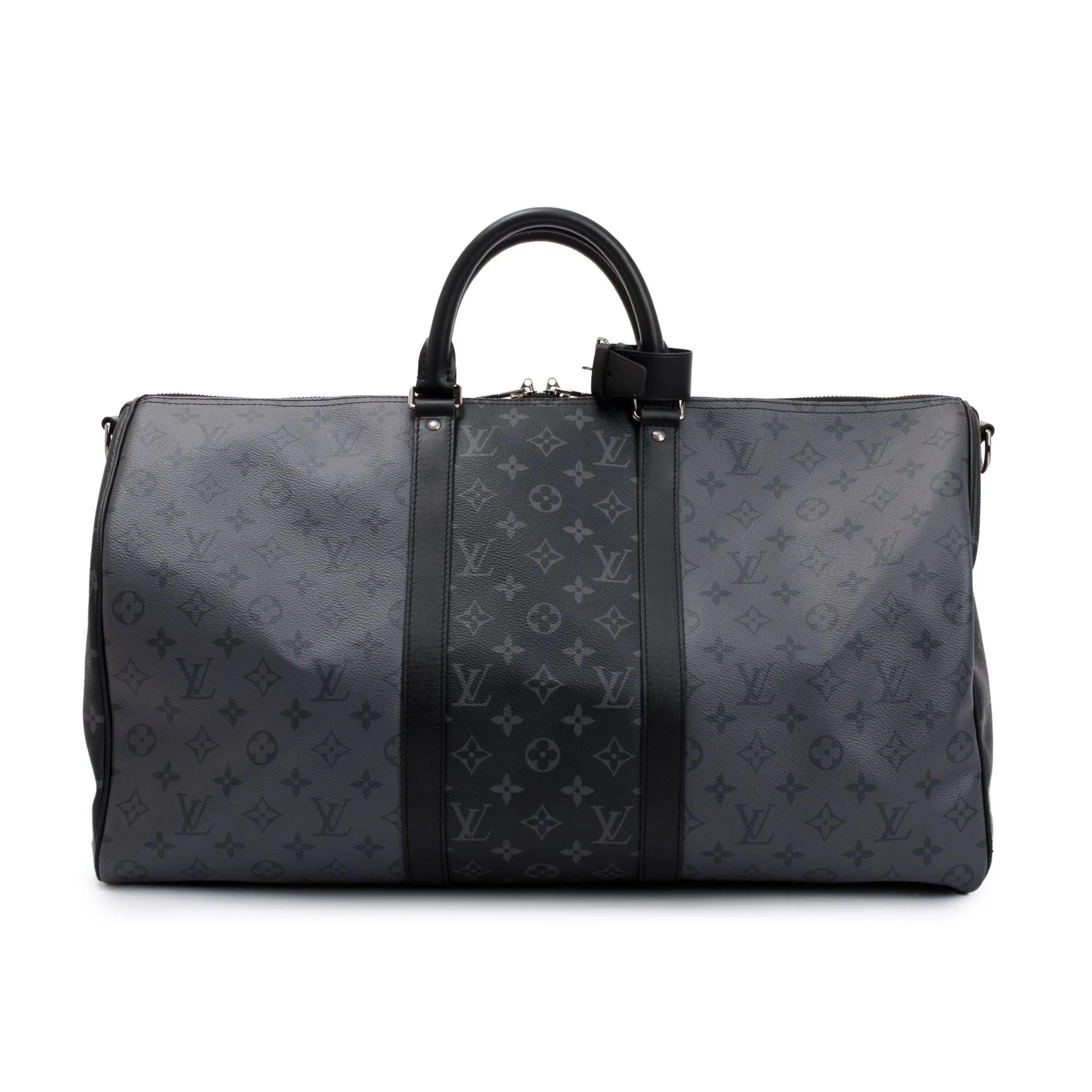 Louis Vuitton Monogram Eclipse Reverse Keepall Bandouliere 50 w/ Strap - Image 3