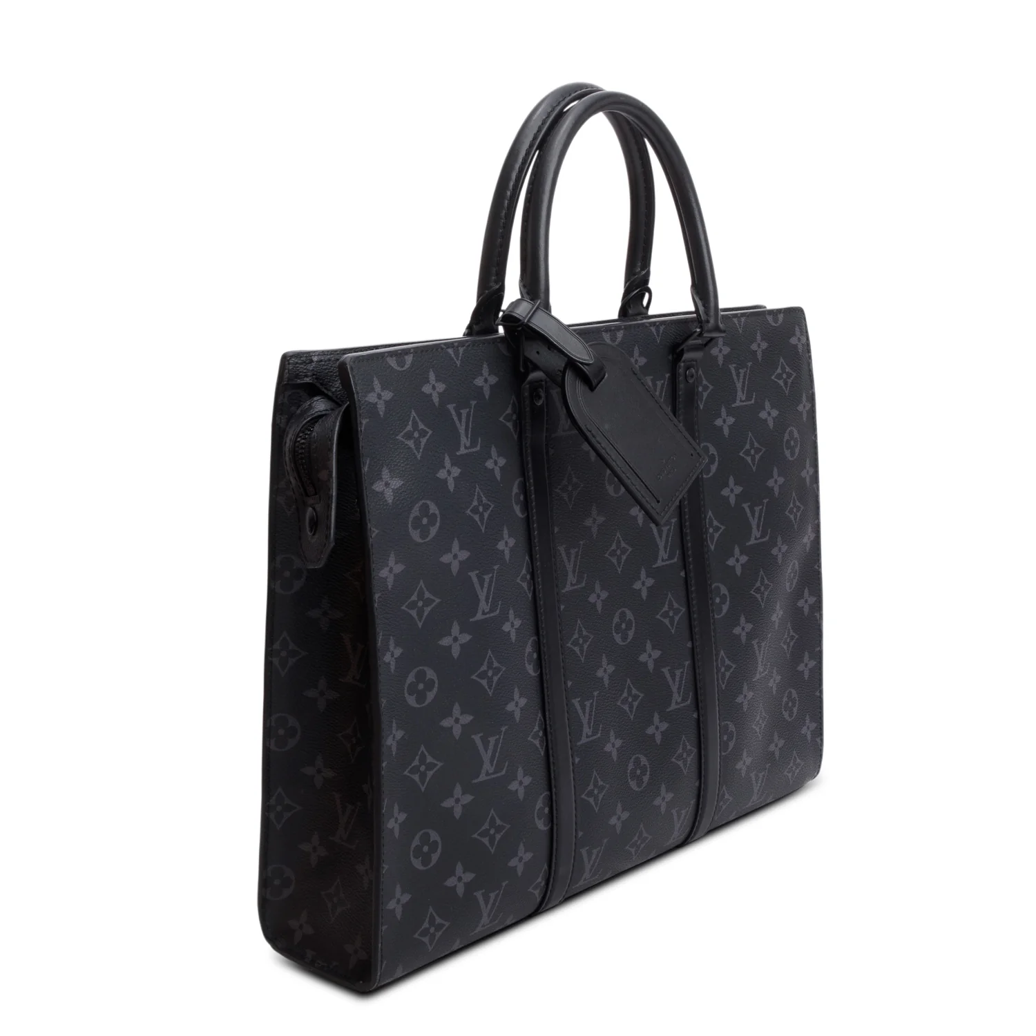 Louis Vuitton Monogram Eclipse Sac Plat 24h w/ Box & Strap - Image 4