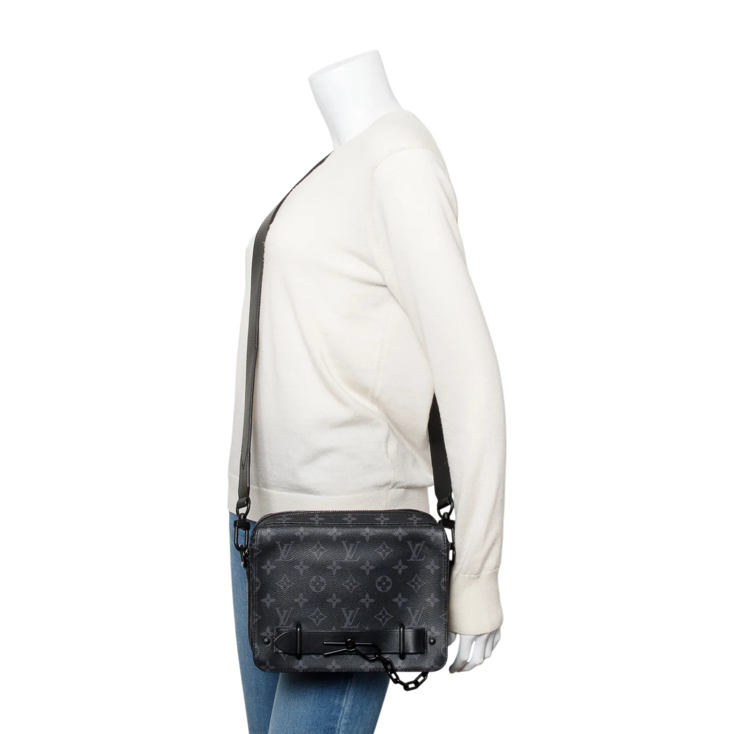 Louis Vuitton Monogram Eclipse Steamer Messenger Bag - Image 2