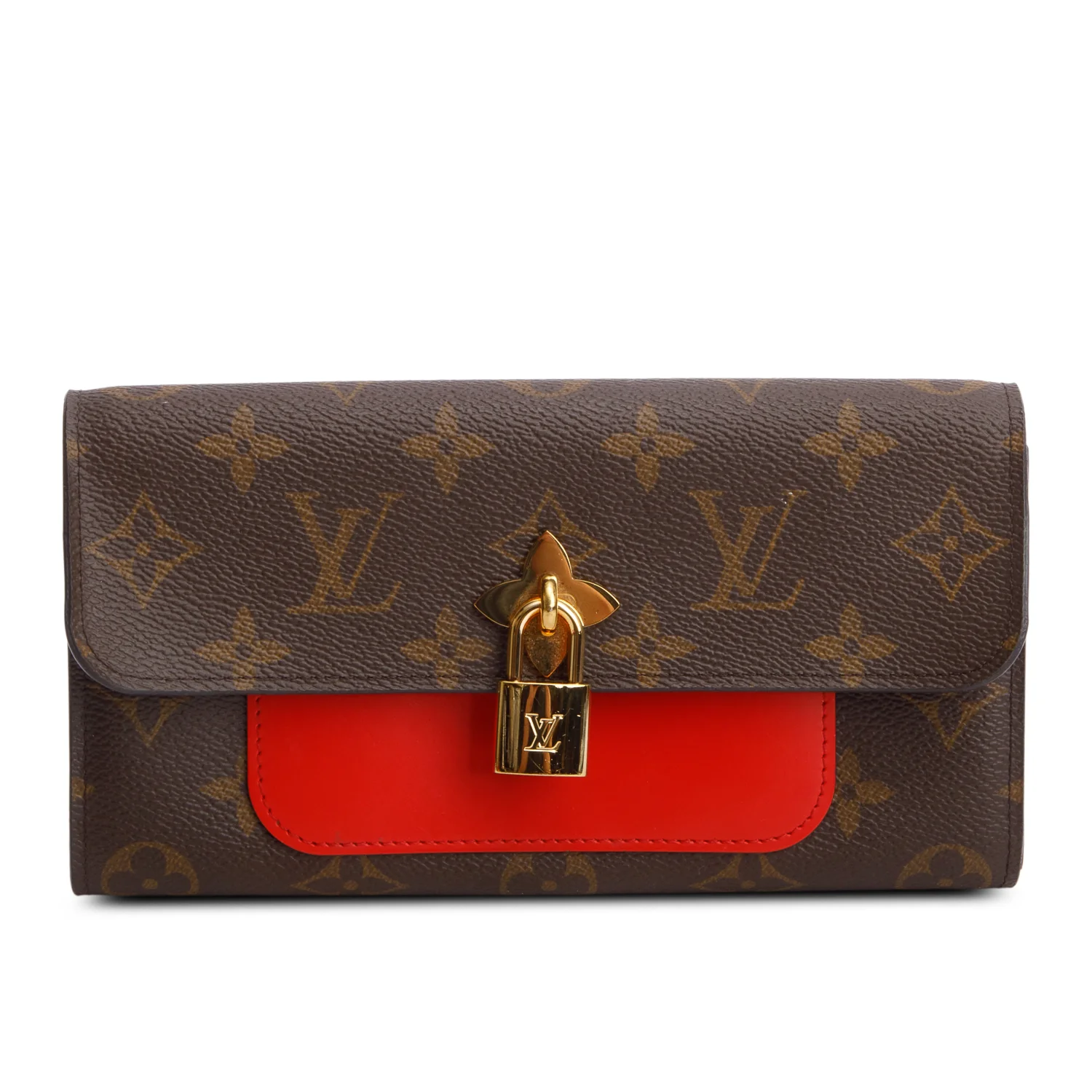 Louis Vuitton Monogram Flower Lock Wallet w/ Box & Receipt