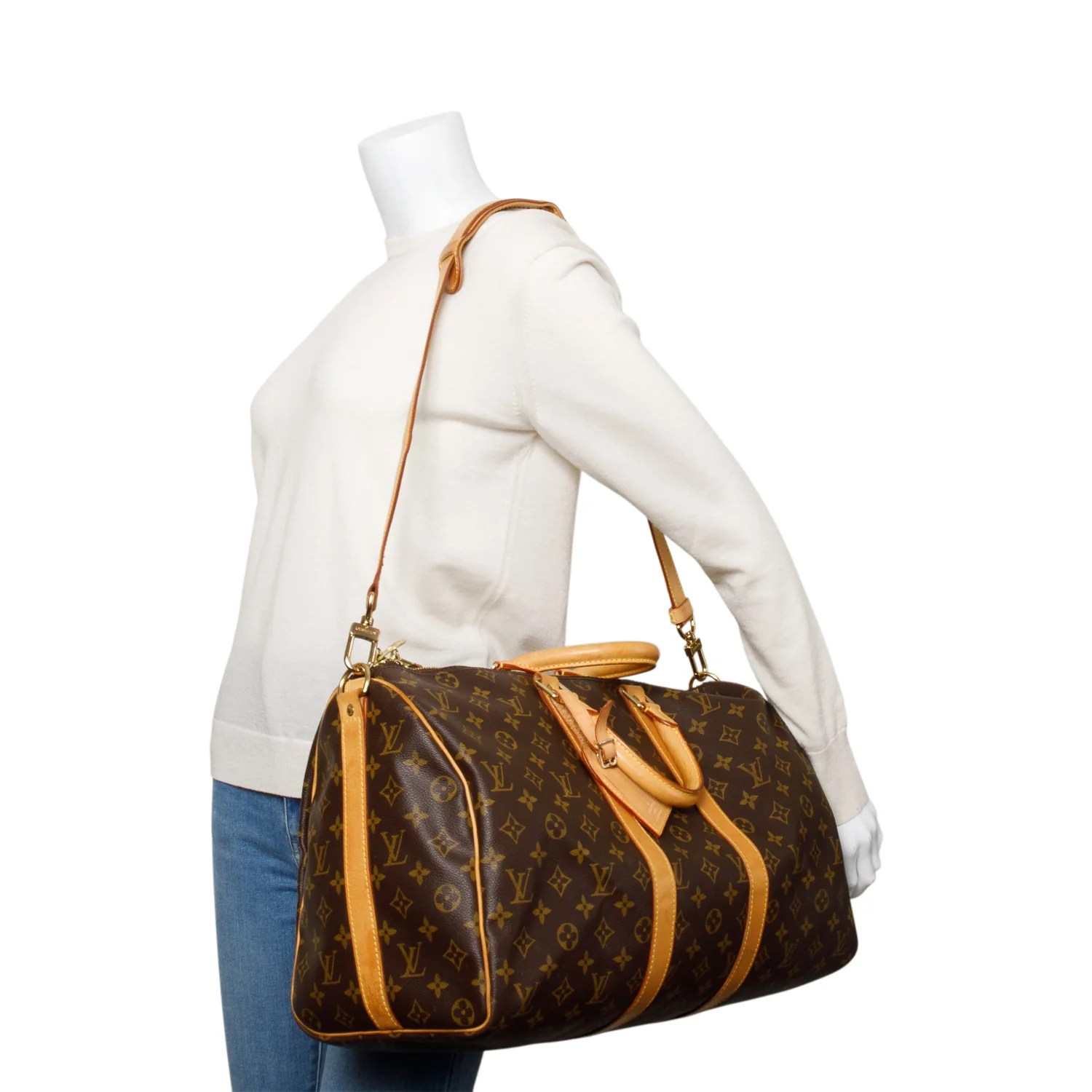 Louis Vuitton Monogram Keepall Bandouliere 45 w/ Strap - Image 2