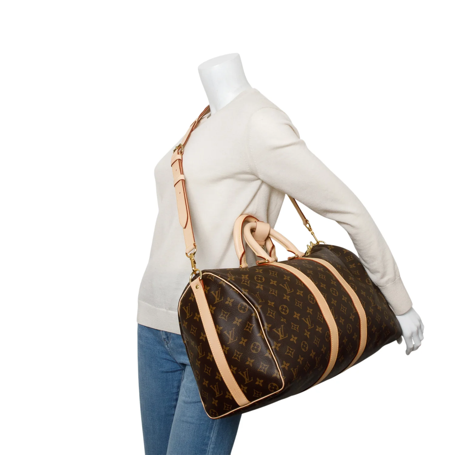 Louis Vuitton Monogram Keepall Bandouliere 45 w/ Strap & Box - Image 2
