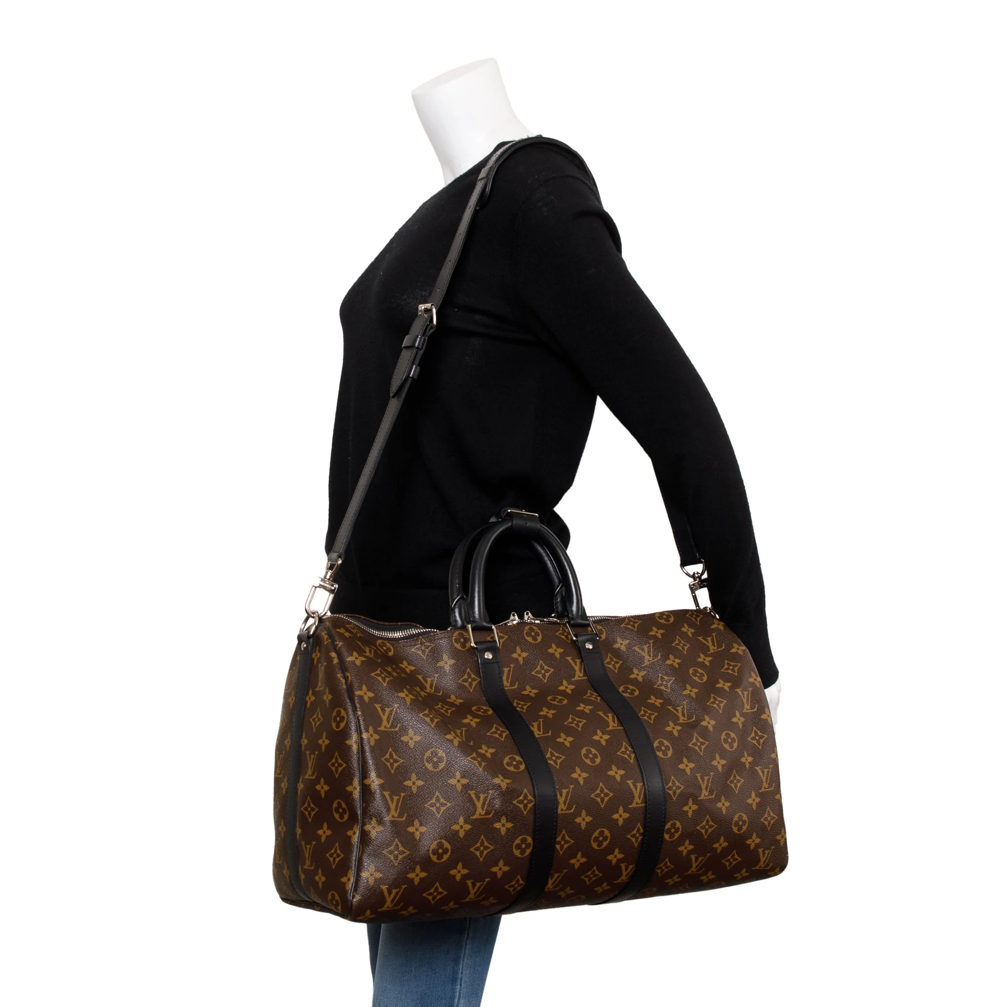 Louis Vuitton Monogram Macassar Keepall Bandouliere 45 w/ Box - Image 2