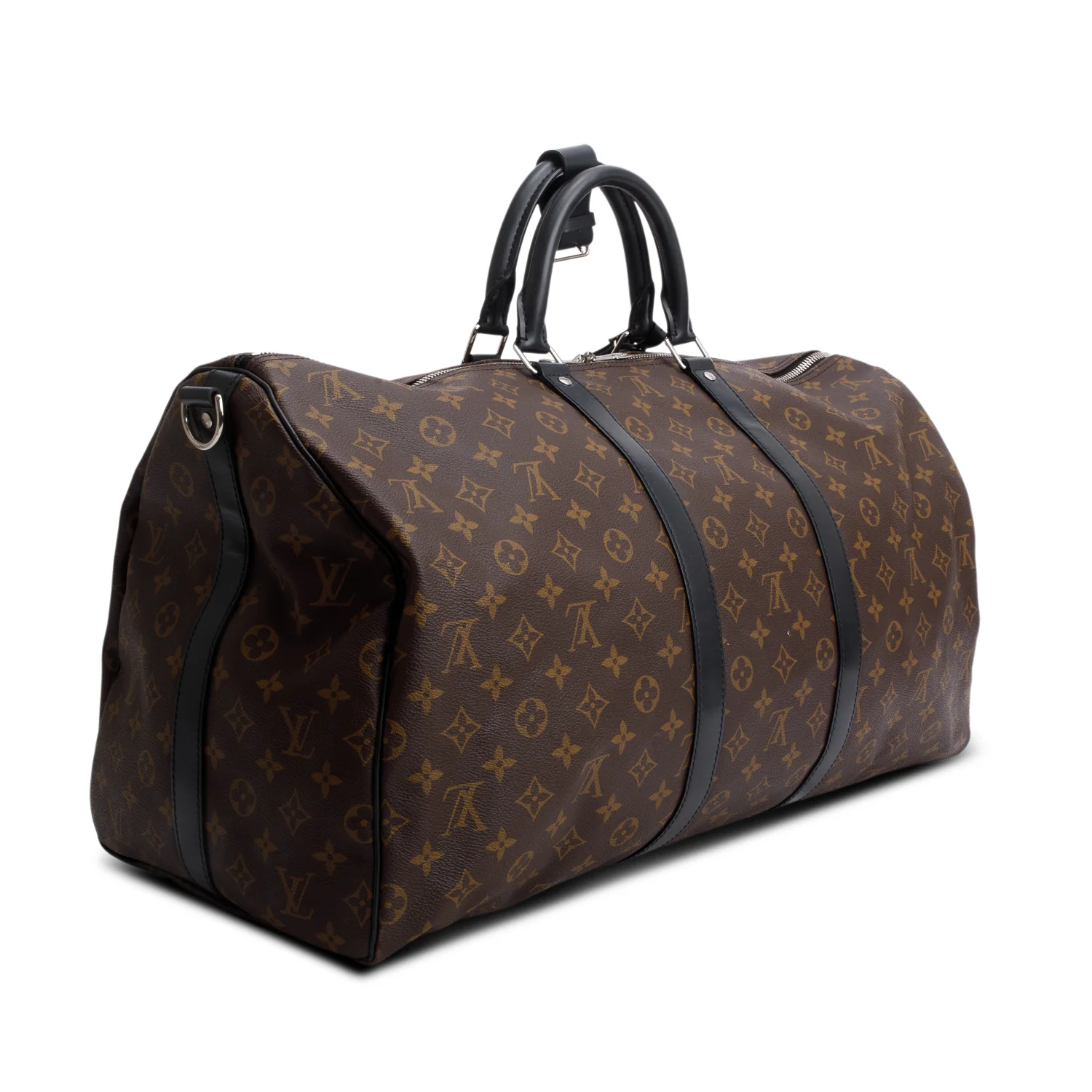 Louis Vuitton Monogram Macassar Keepall Bandouliere 55 w/ Box & Strap - Image 6