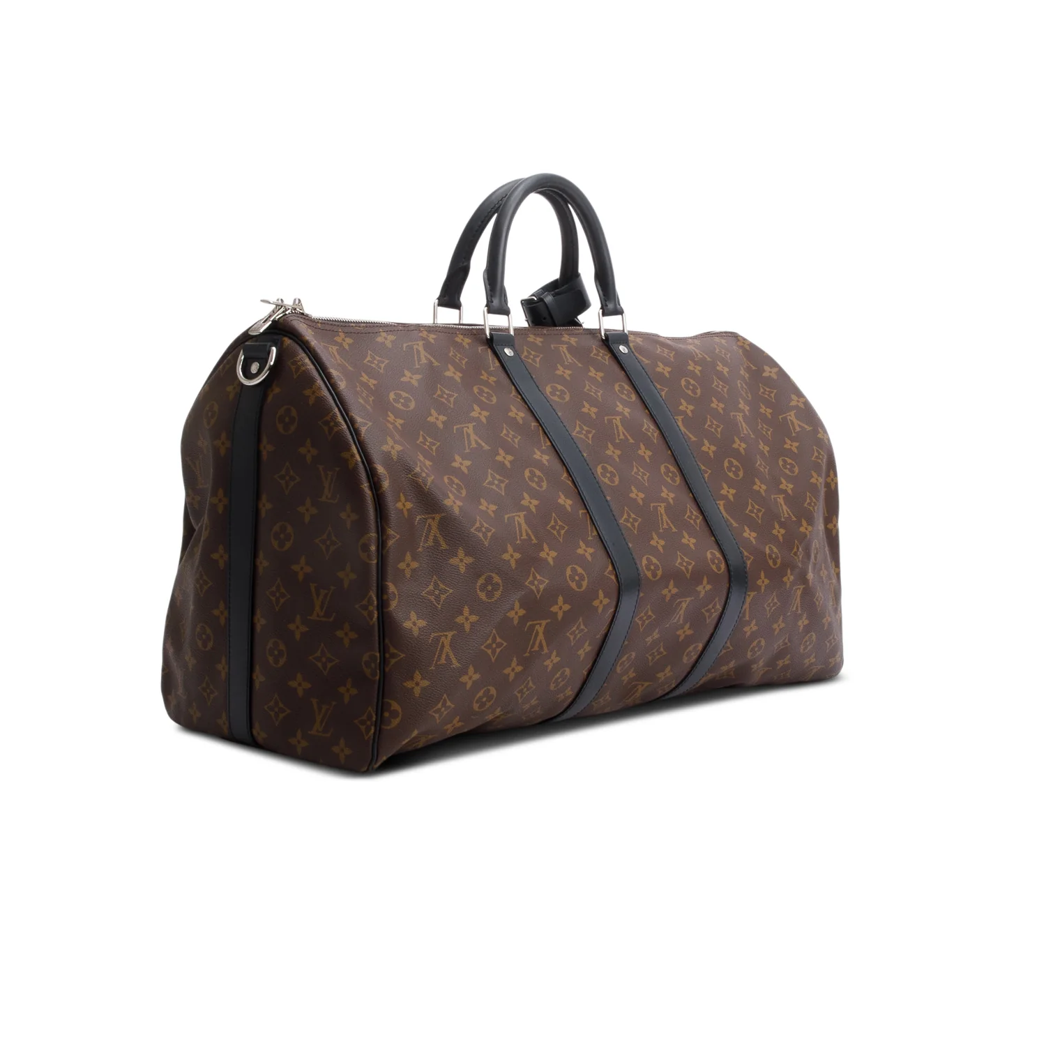 Louis Vuitton Monogram Macassar Keepall Bandouliere 55 w/ Strap - Image 5