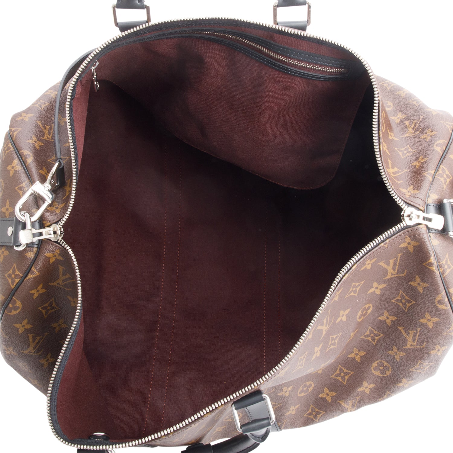 Louis Vuitton Monogram Macassar Keepall Bandouliere 55 w/ Strap - Image 8