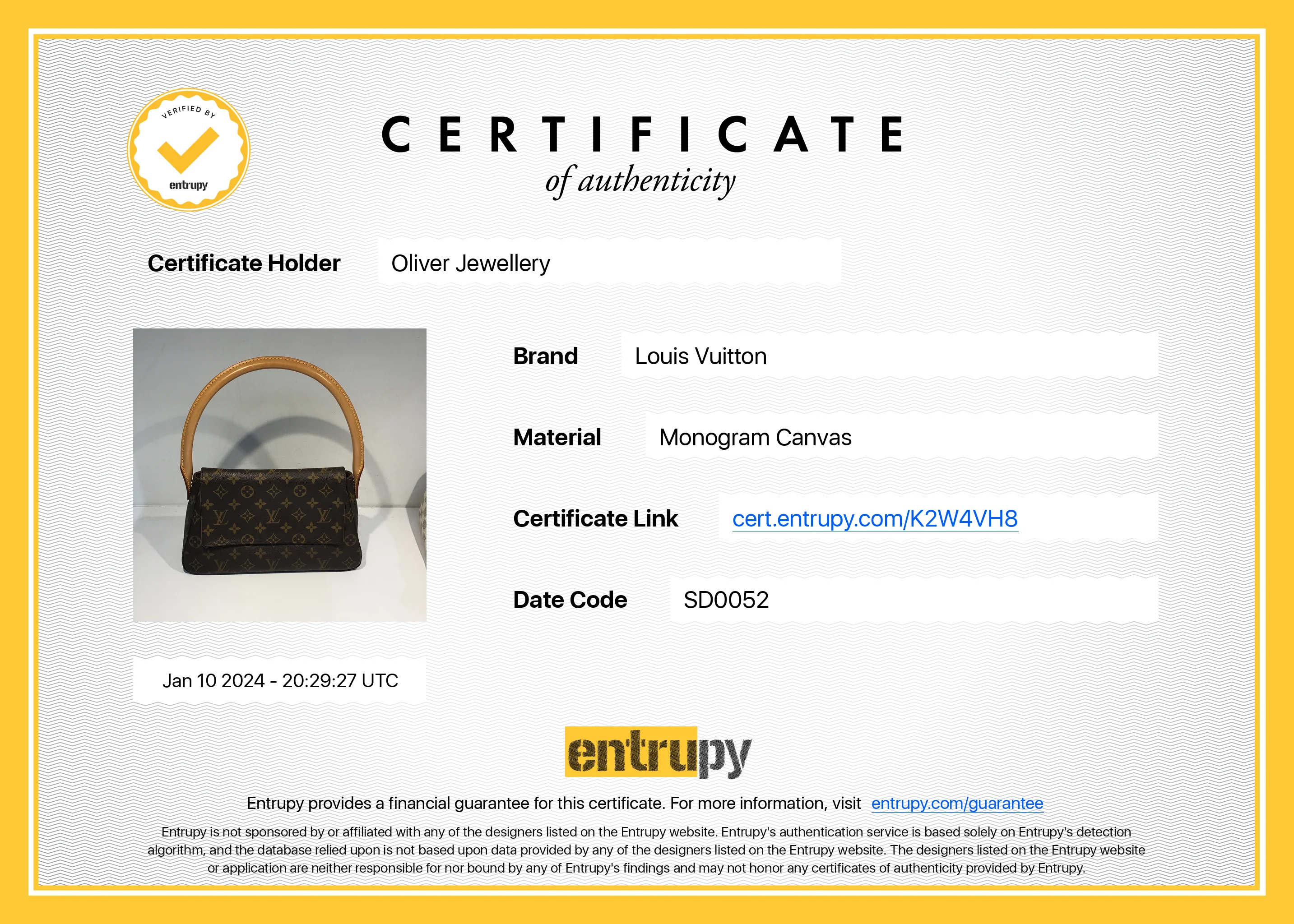 Louis Vuitton Monogram Mini Looping Bag - Image 10