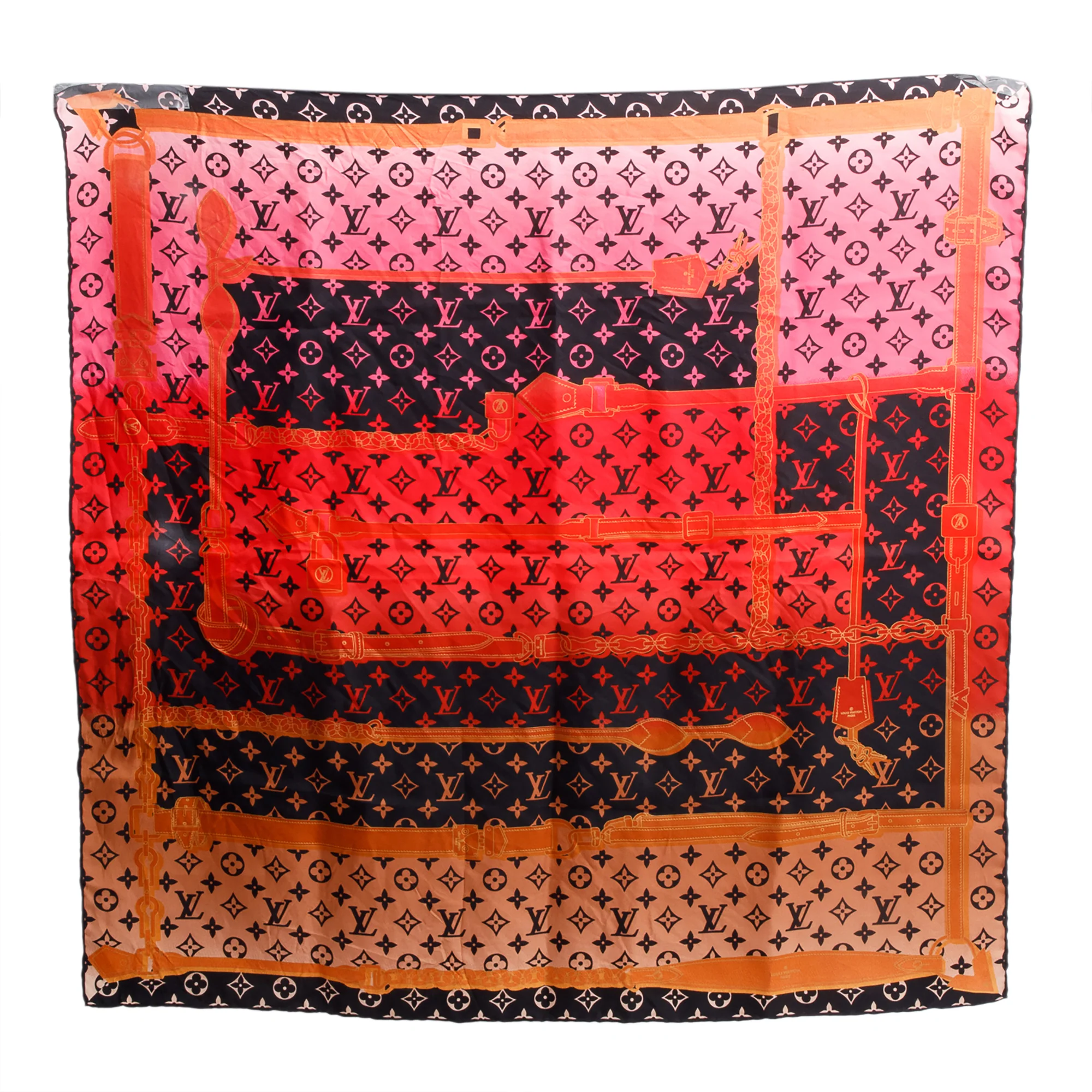 Louis Vuitton Monogram Multicolor Rising Confidential Square Silk Scarf 70