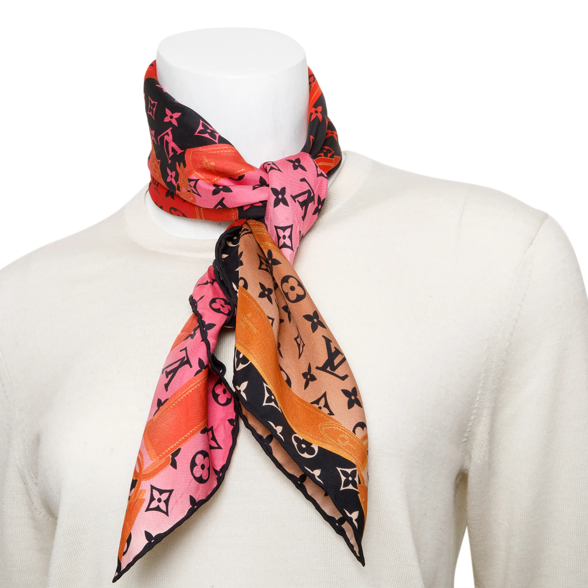Louis Vuitton Monogram Multicolor Rising Confidential Square Silk Scarf 70 - Image 2
