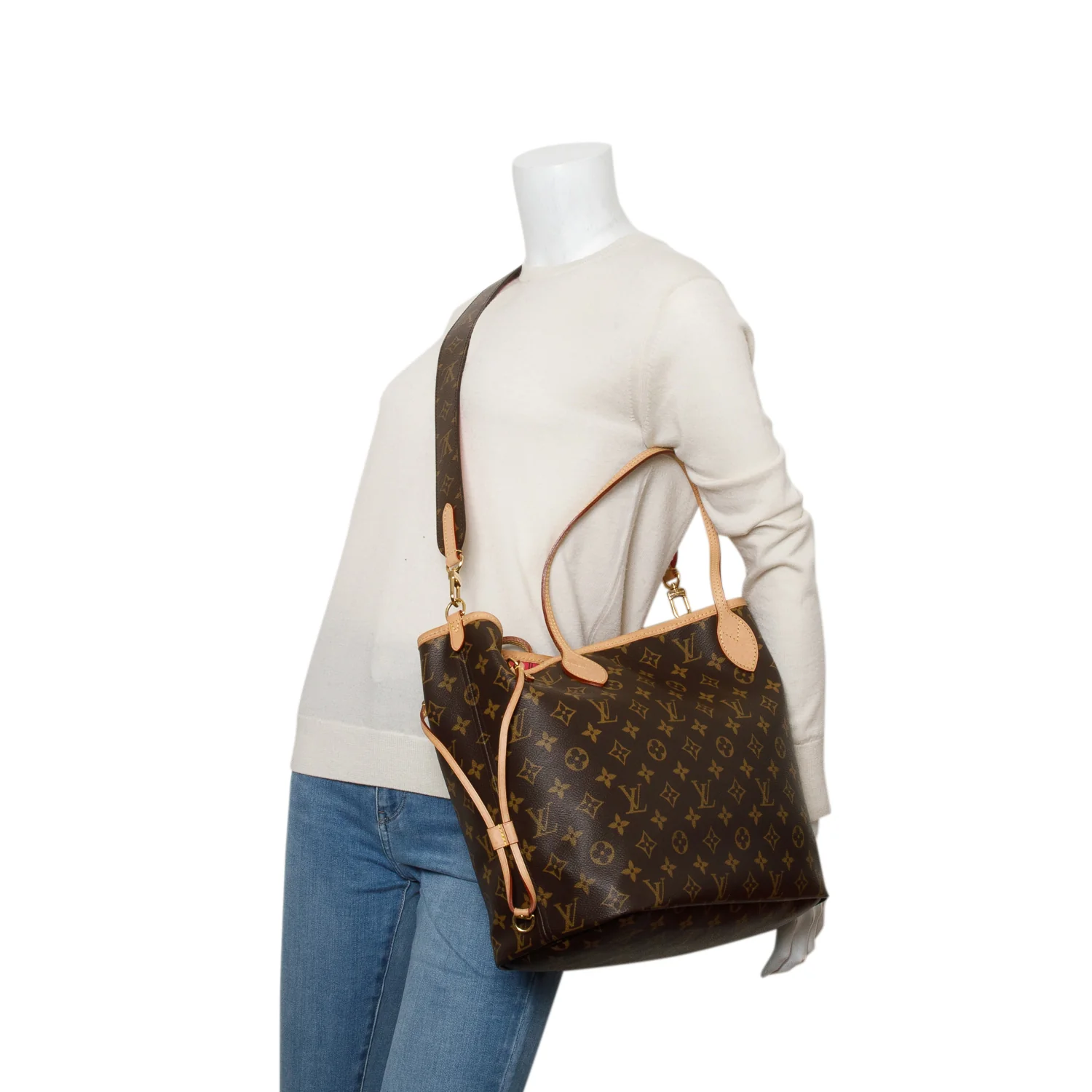 Louis Vuitton Monogram Neverfull Bandouliere Inside Out MM w/ Strap & Box - Image 2