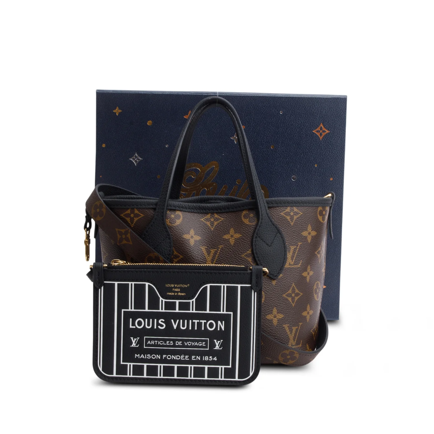 Louis Vuitton Monogram Neverfull Inside Out Bandouliere BB w/ Box, Pouch & Strap - Image 3