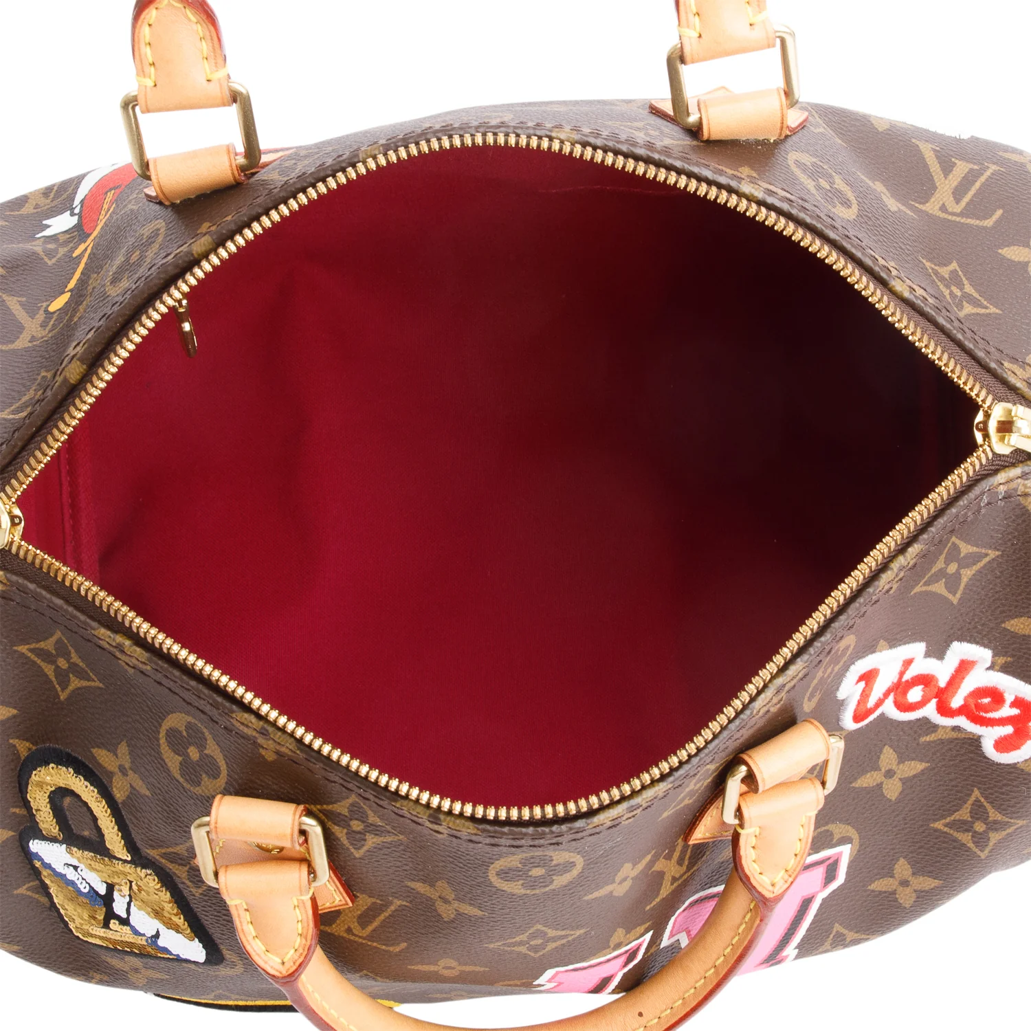 Louis Vuitton Monogram Patches Speedy Bandouliere 30 w/ Strap - Image 8