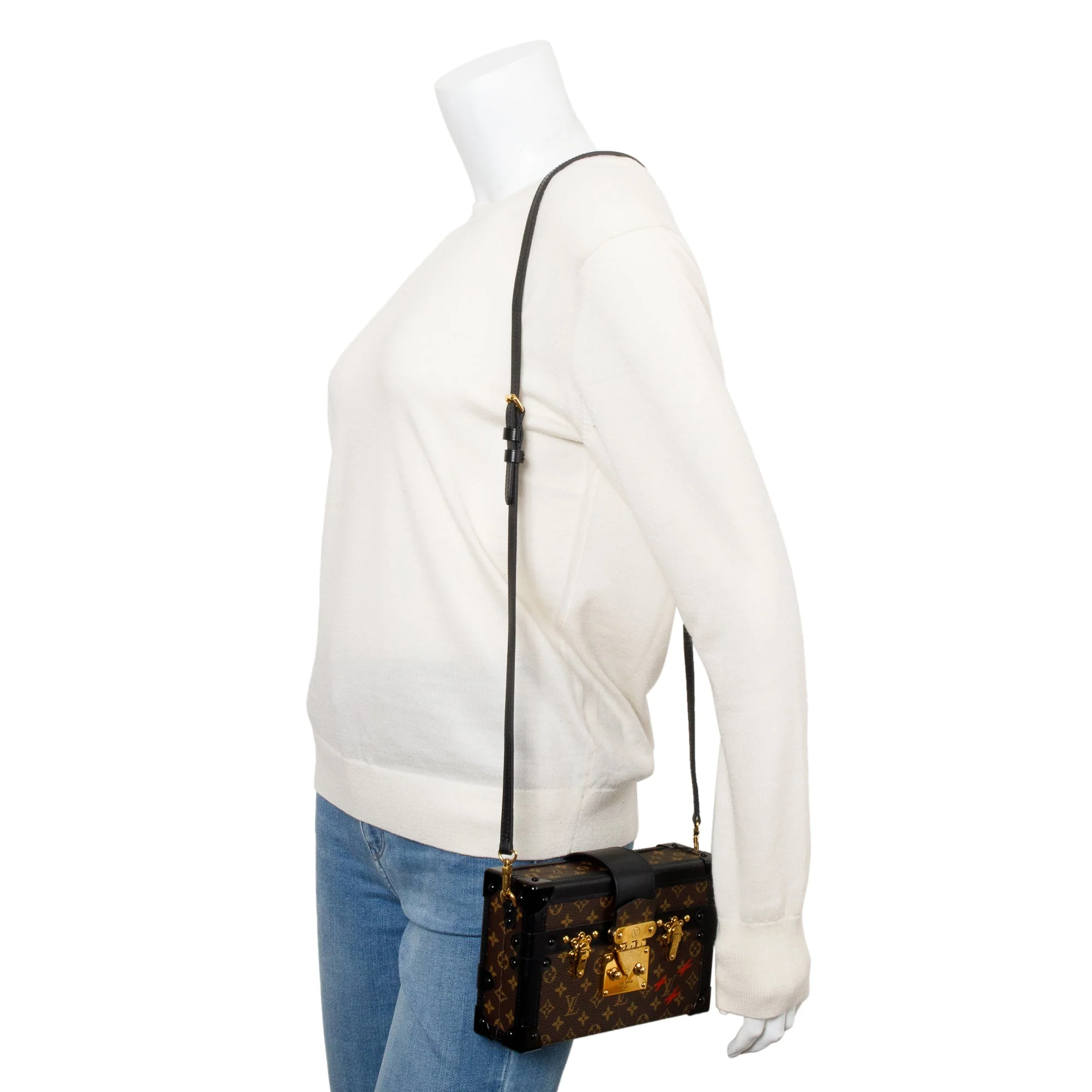 Louis Vuitton Monogram Petite Malle Bag w/ Strap - Image 2
