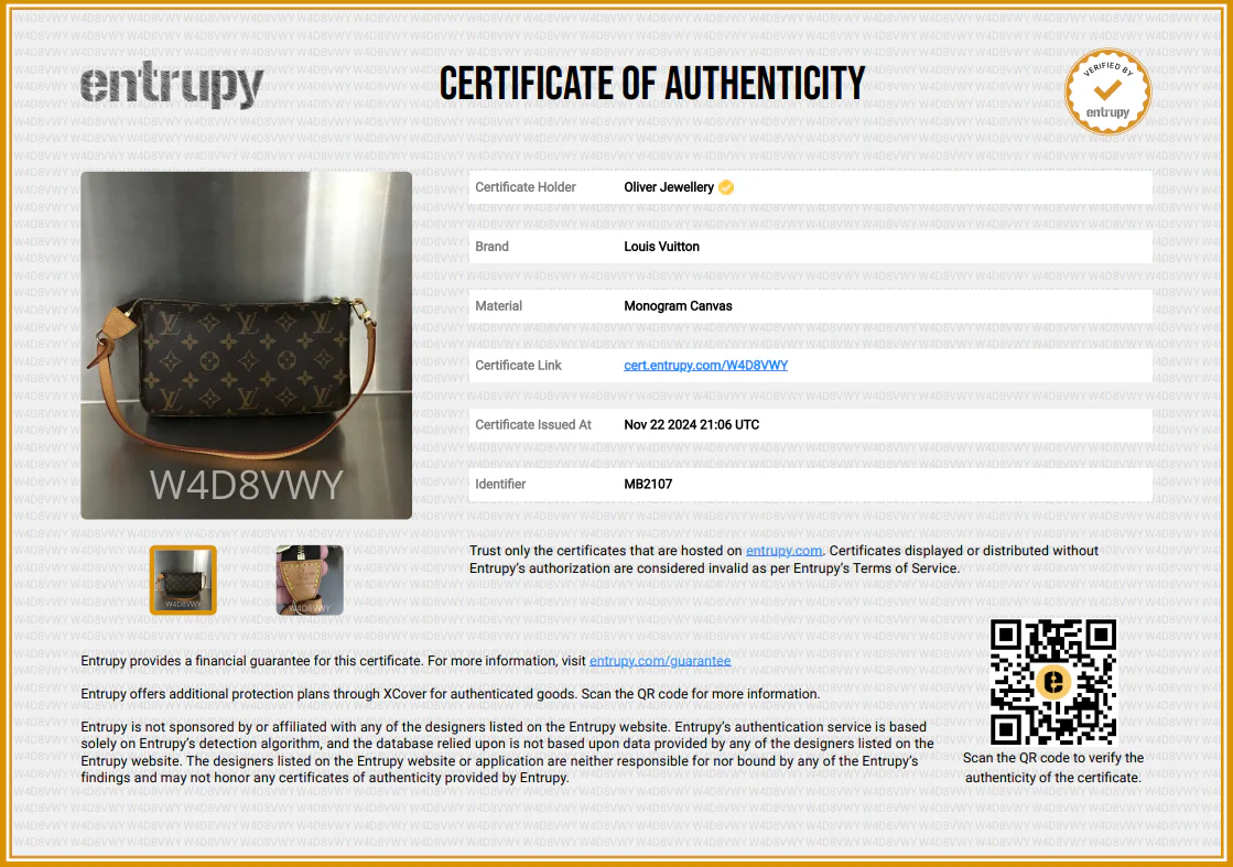 Louis Vuitton Monogram Pochette Accessories w/ Receipt - Image 10