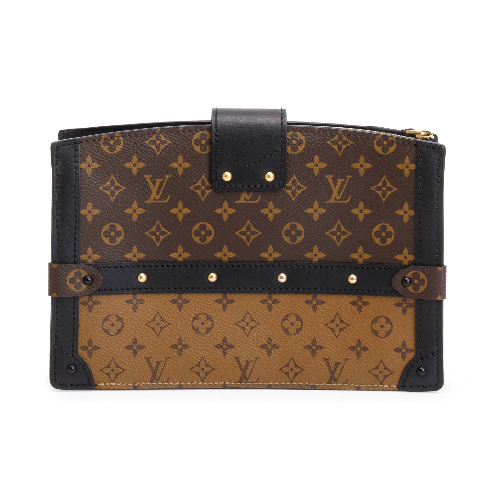 Louis Vuitton Monogram Reverse Pochette Trunk Clutch w/ Strap - Image 5