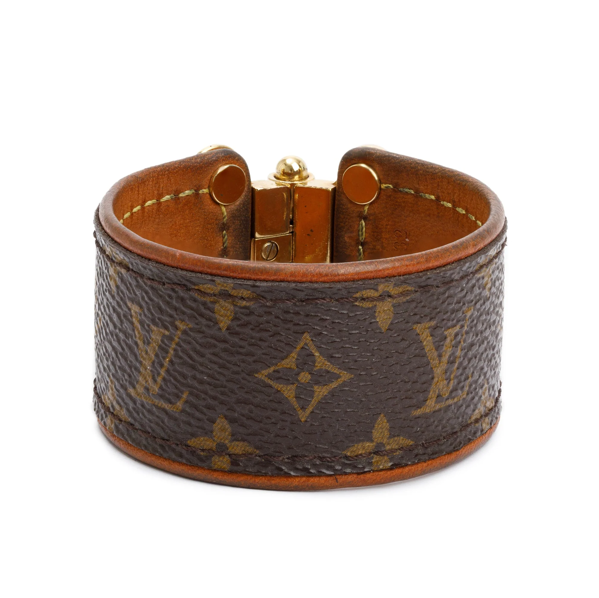 Louis Vuitton Monogram Save It Bracelet, Size 17 - Image 2