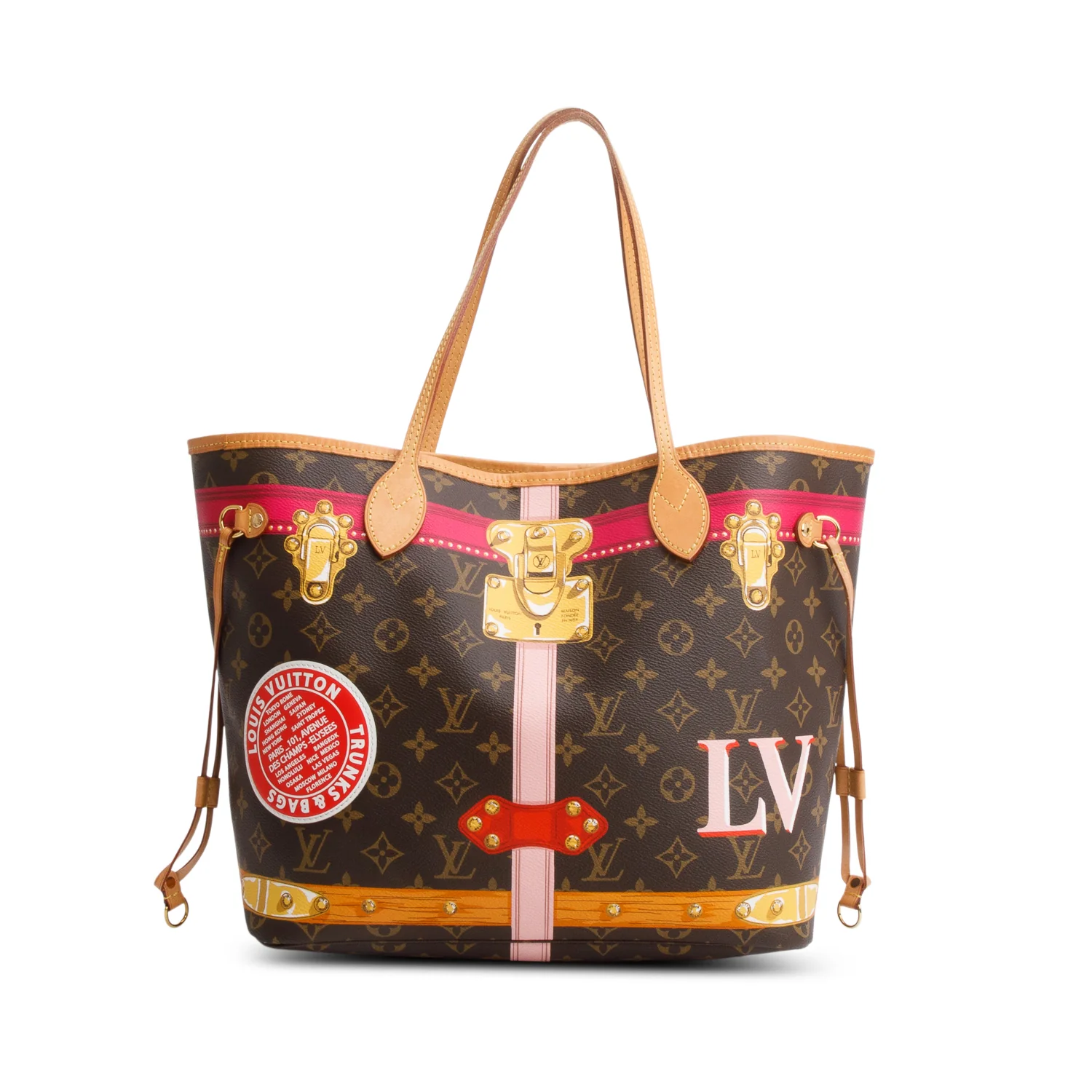 Louis Vuitton Monogram Summer Trunks Neo Neverfull MM w/ Pouch - Image 3