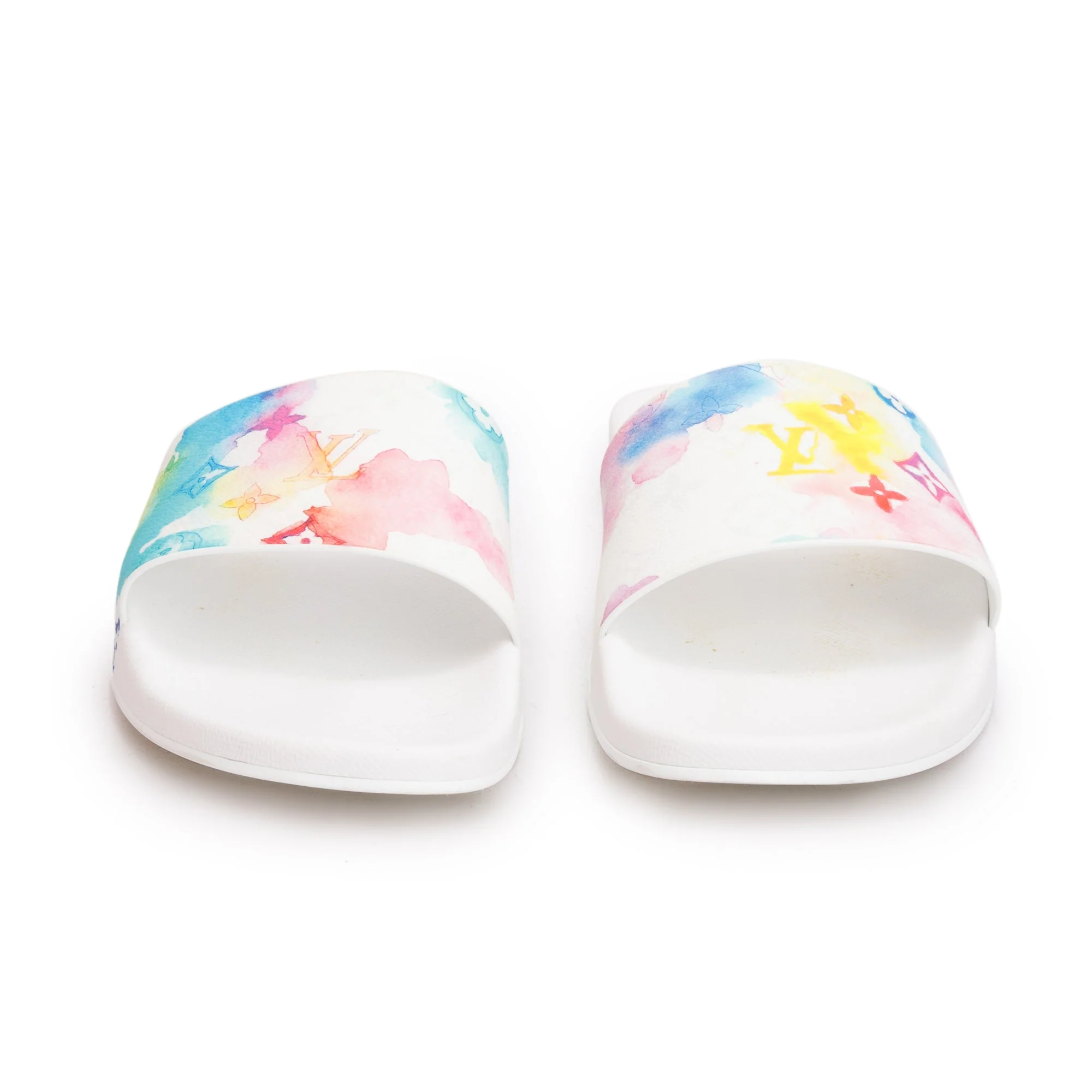 Louis Vuitton Multicolor Monogram Watercolor Waterfront Mule Slides, Size 12