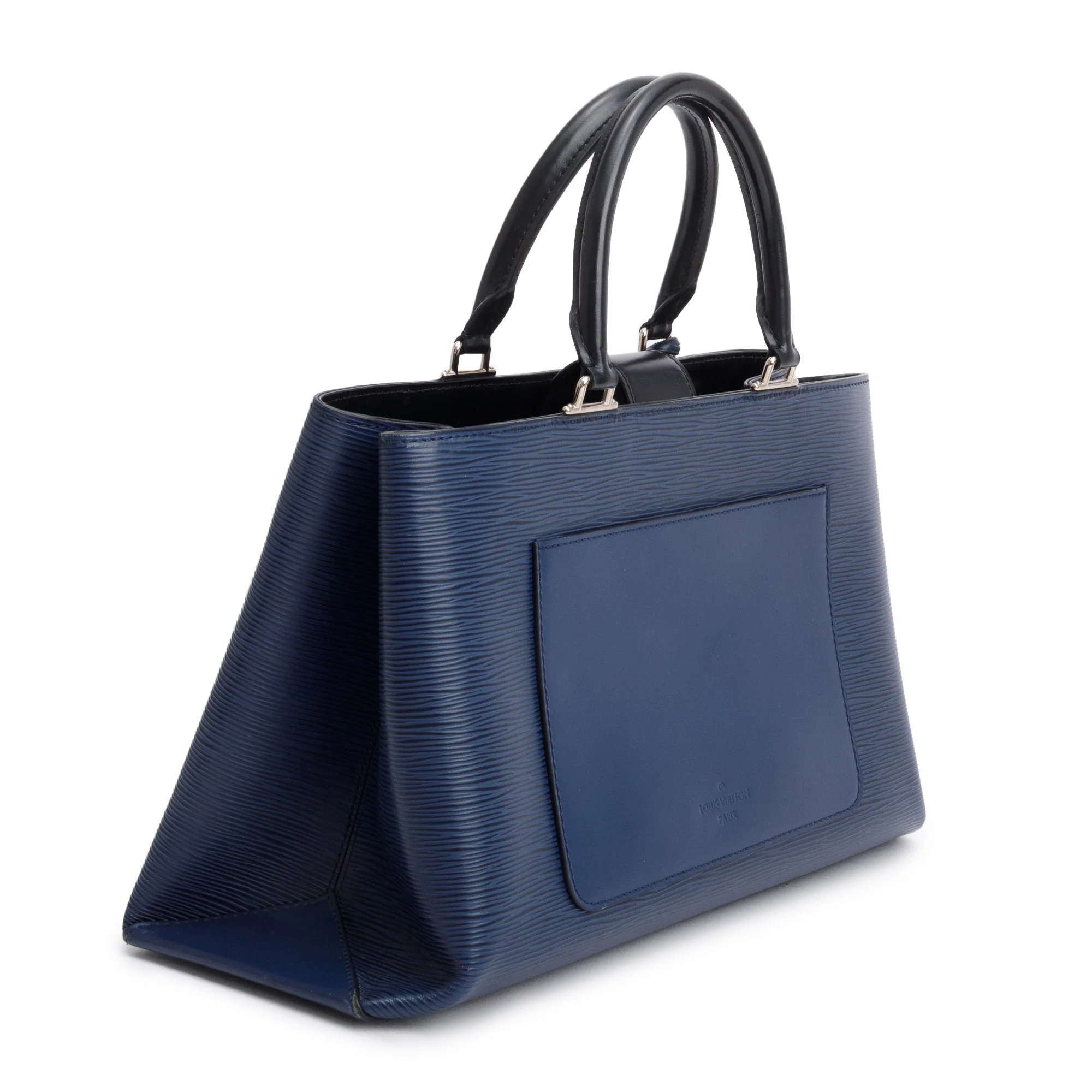 Louis Vuitton Navy Epi Leather Kleber MM w/ Strap - Image 5