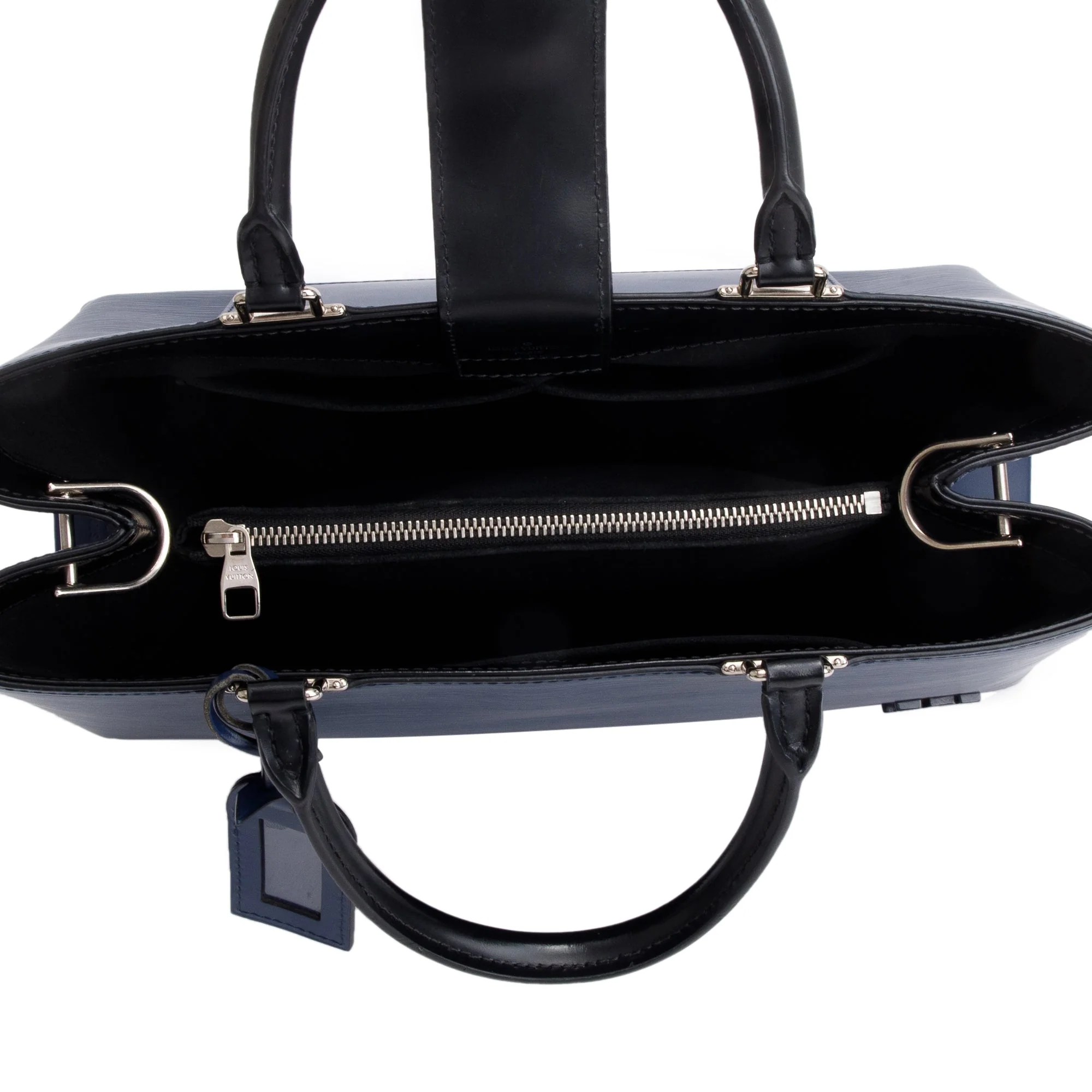 Louis Vuitton Navy Epi Leather Kleber MM w/ Strap - Image 7
