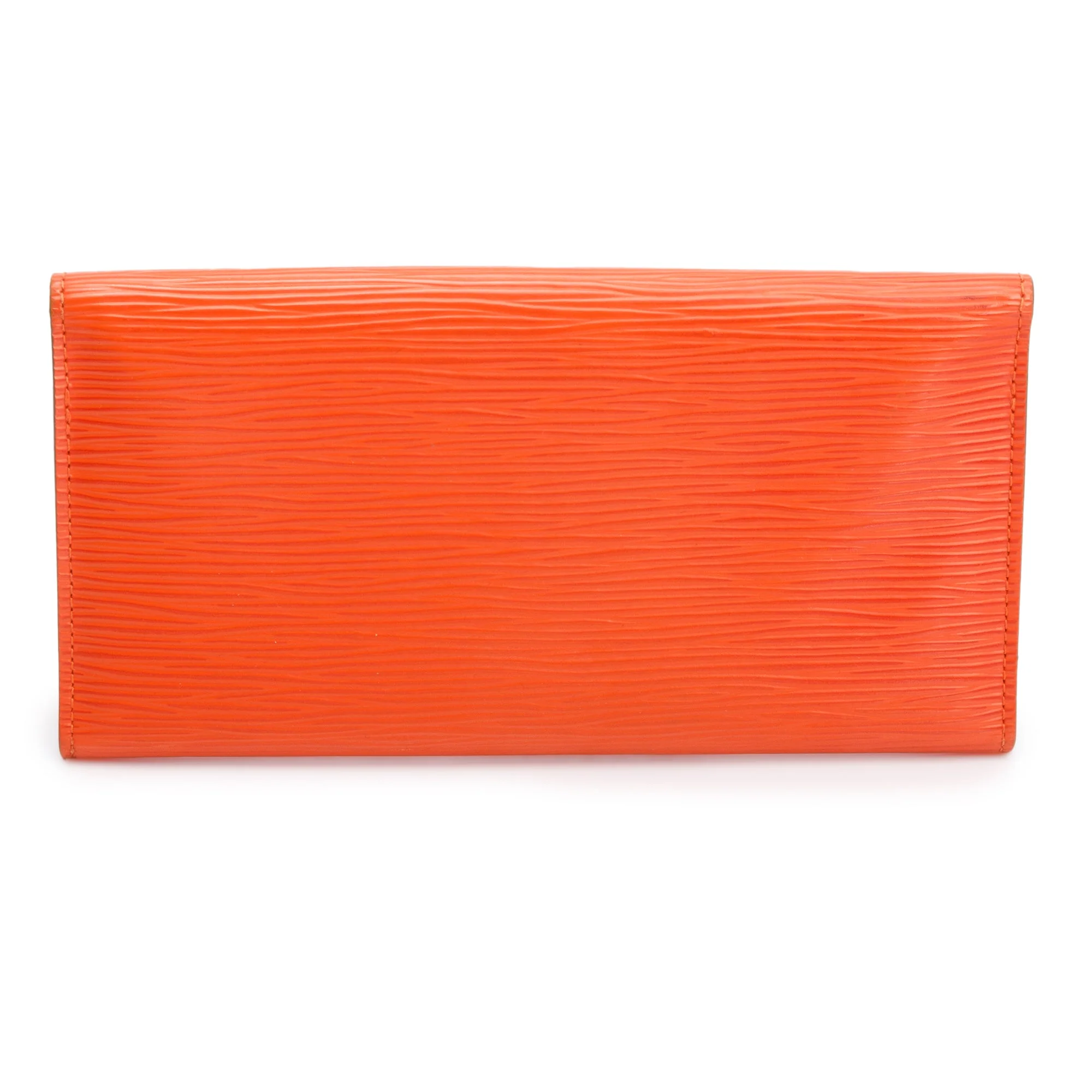 Louis Vuitton Orange Epi Leather Josephine Wallet w/ Insert - Image 4