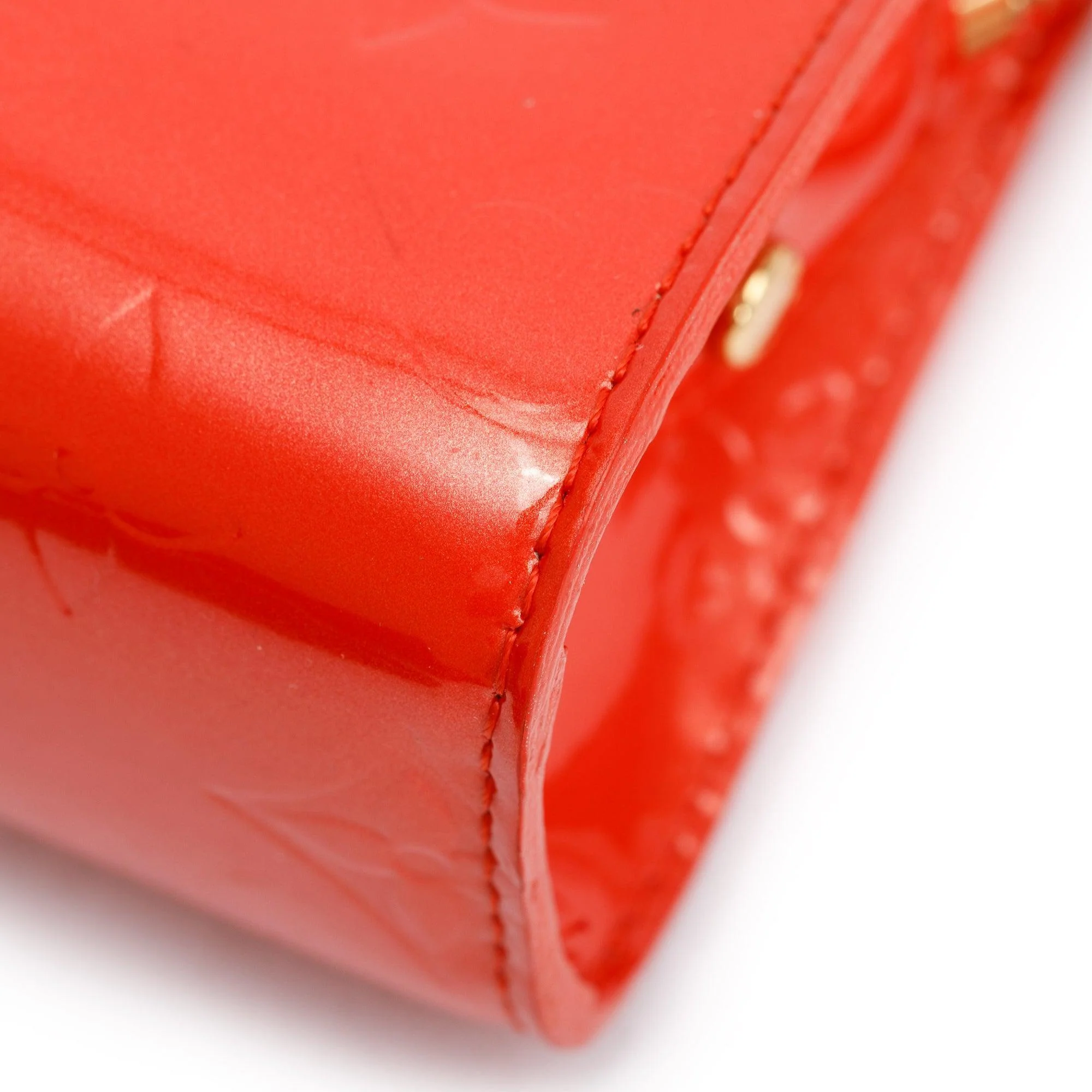 Louis Vuitton Orange Monogram Vernis Leather Trousse Cosmetic Pouch - Image 6