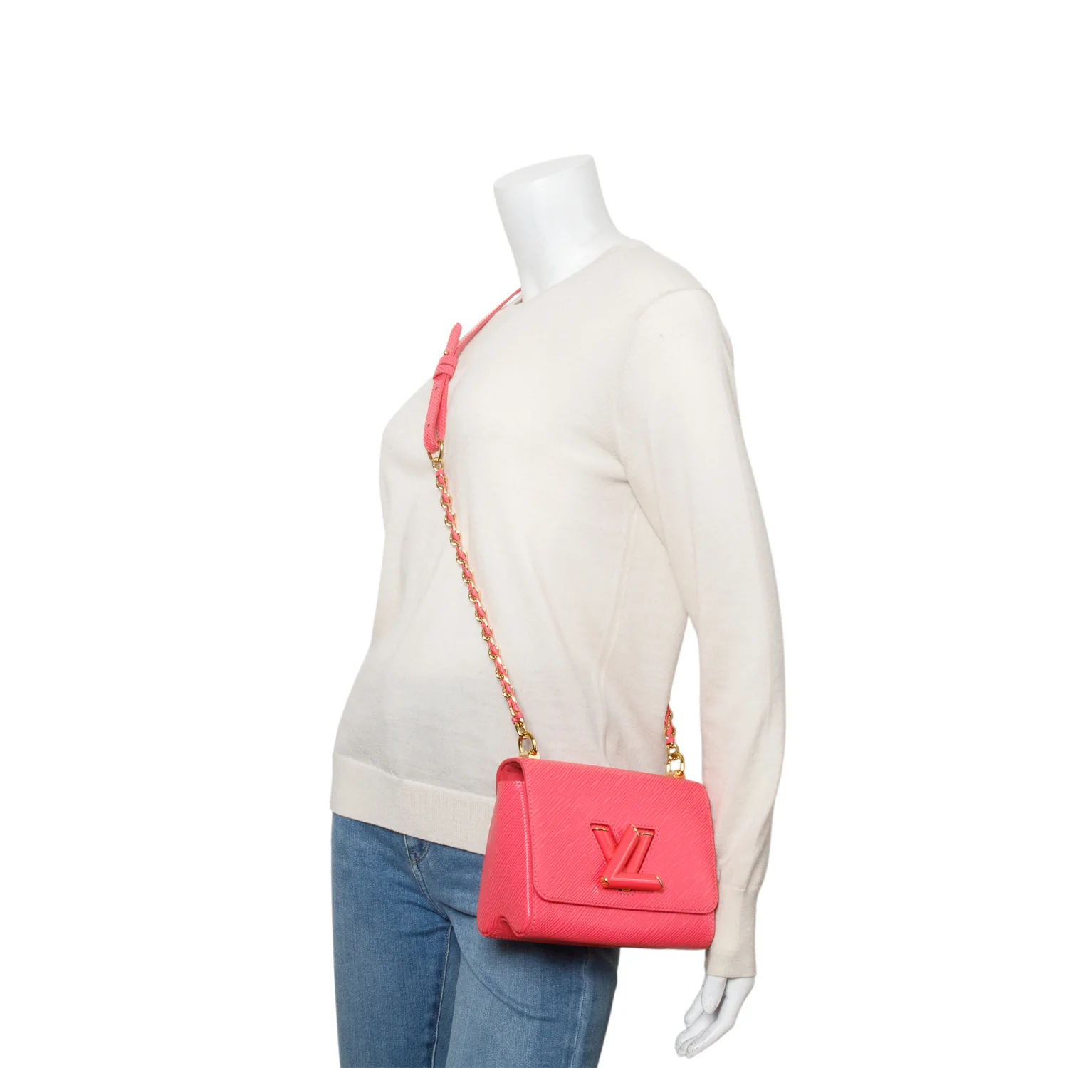 Louis Vuitton Pink Epi Leather Twist PM Shoulder Bag - Image 2