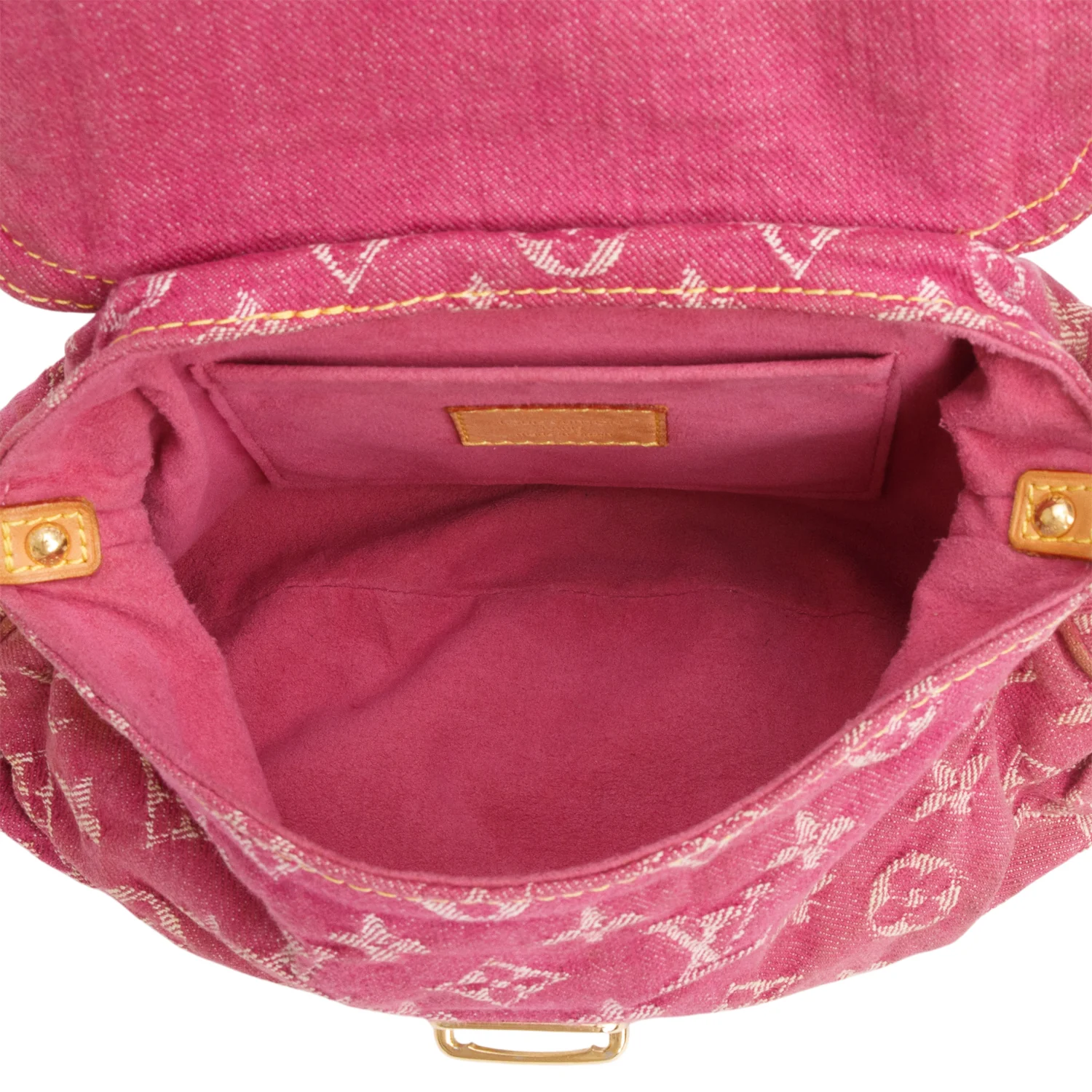 Louis Vuitton Pink Monogram Denim Mini Pleaty - Image 8
