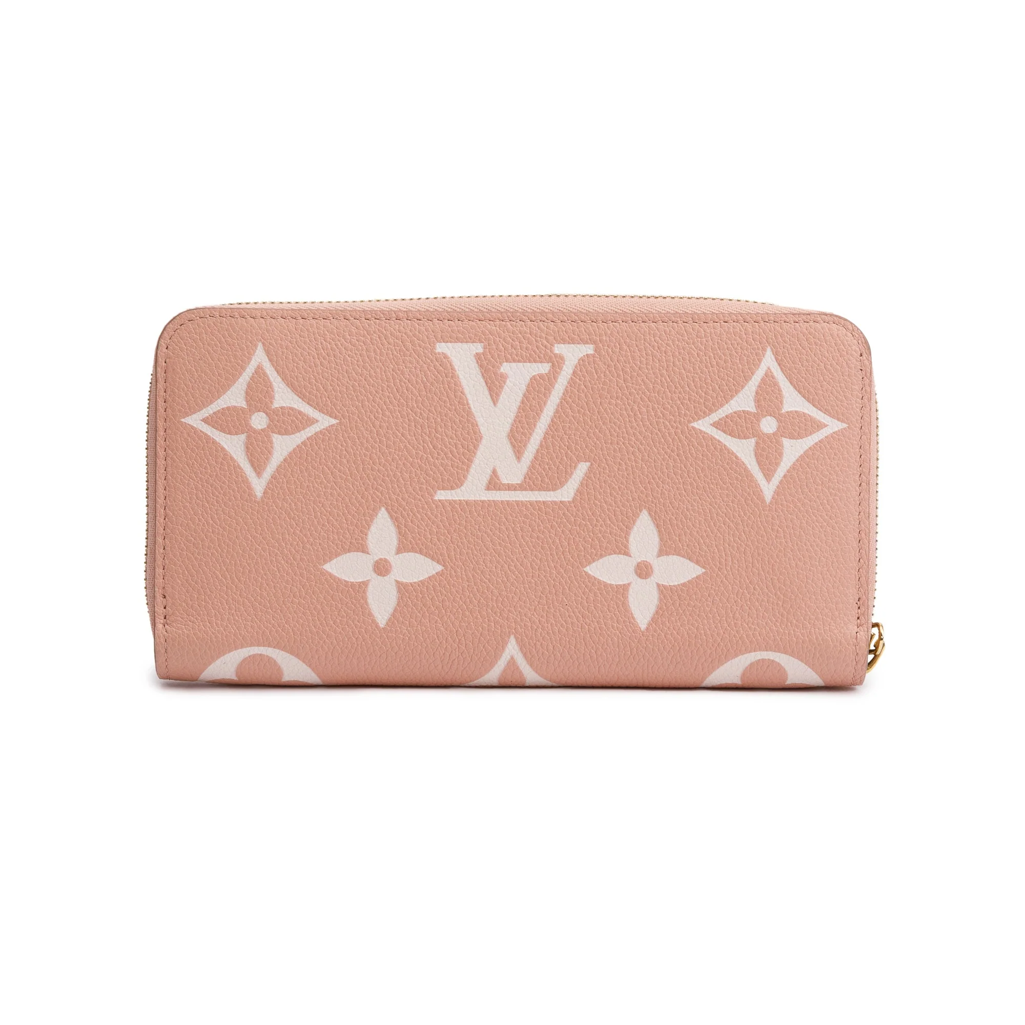 Louis Vuitton Pink Monogram Giant Bicolor Empreint Leather Zippy Wallet w/ Box - Image 4