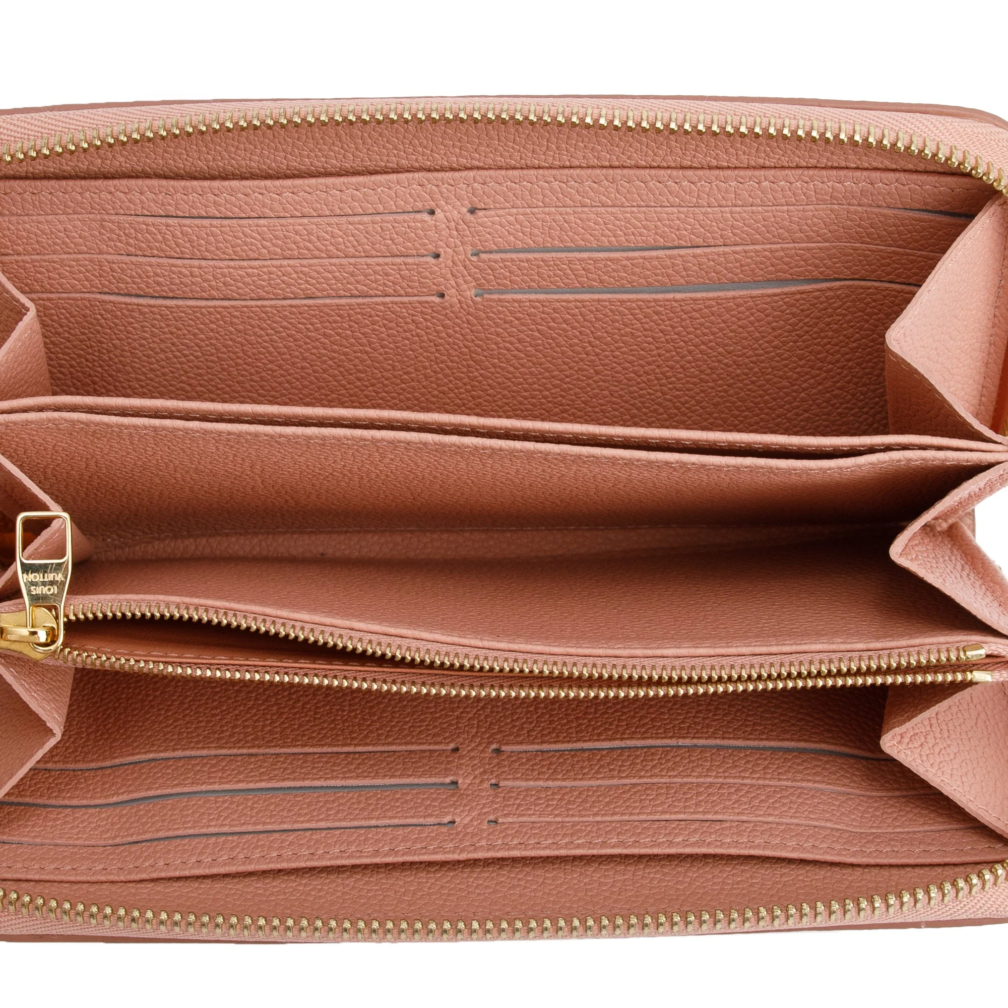 Louis Vuitton Pink Monogram Giant Bicolor Empreint Leather Zippy Wallet w/ Box - Image 8