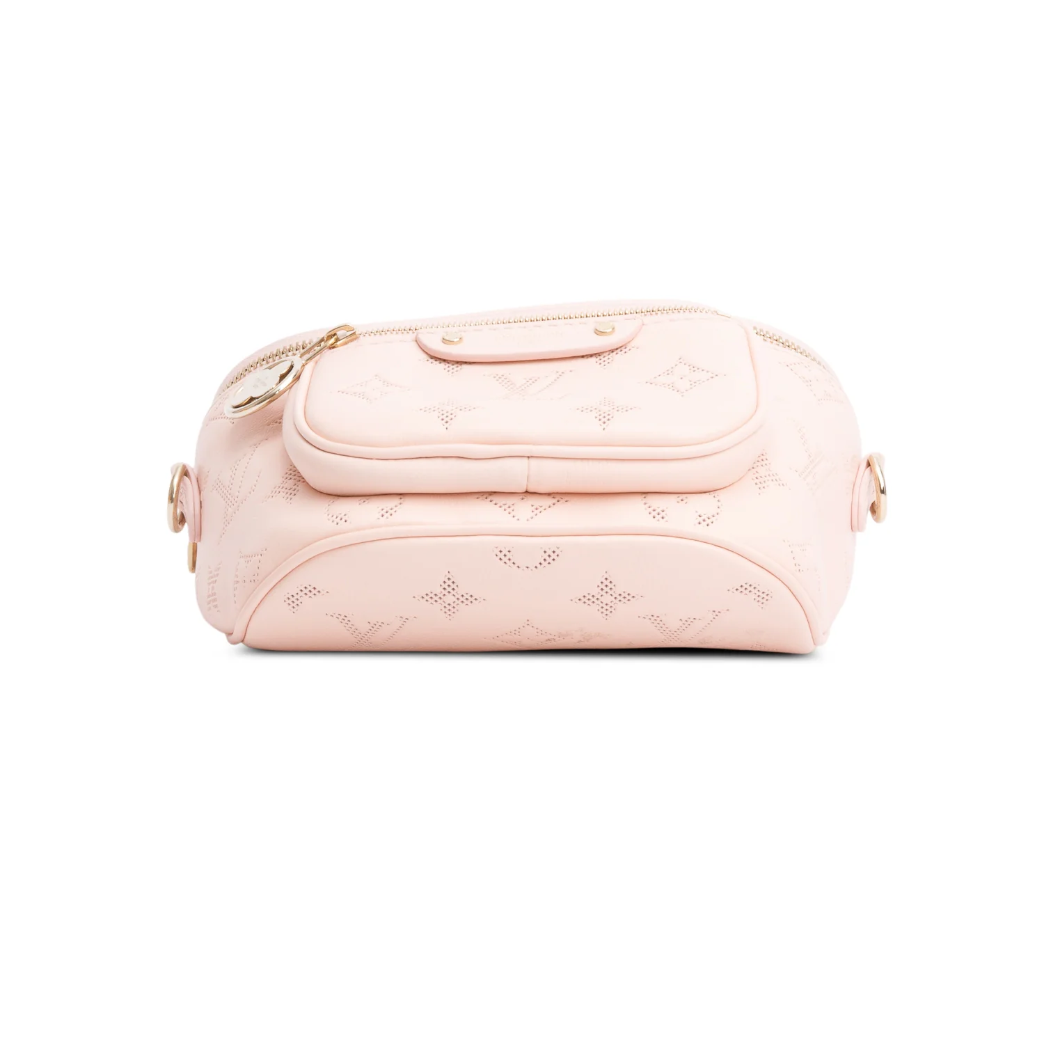 Louis Vuitton Pink Monogram Soft Calf Leather Special Edition Flower Mini Bumbag w/ Straps & Box - Image 7