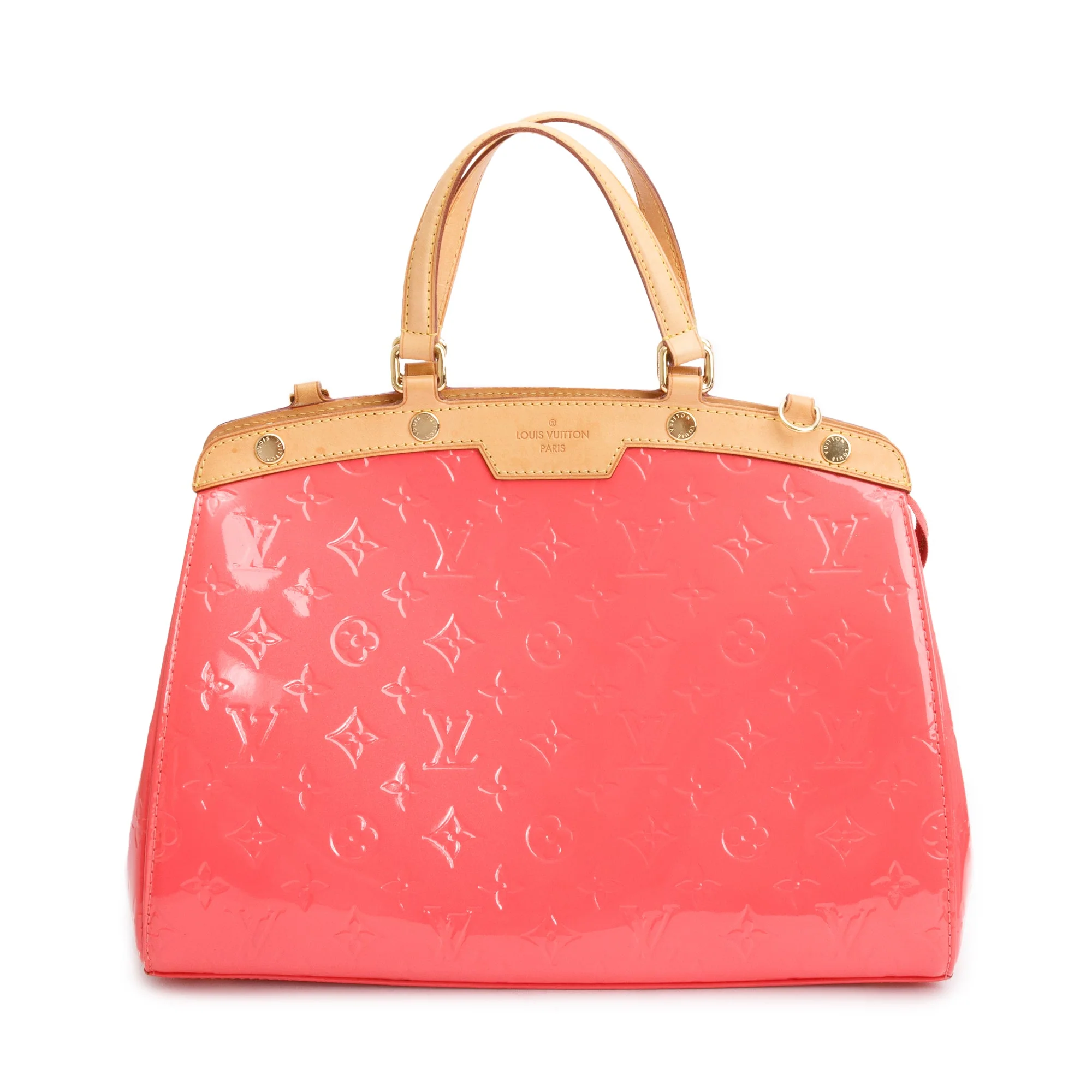 Louis Vuitton Pink Monogram Vernis Brea MM w/ Strap - Image 3