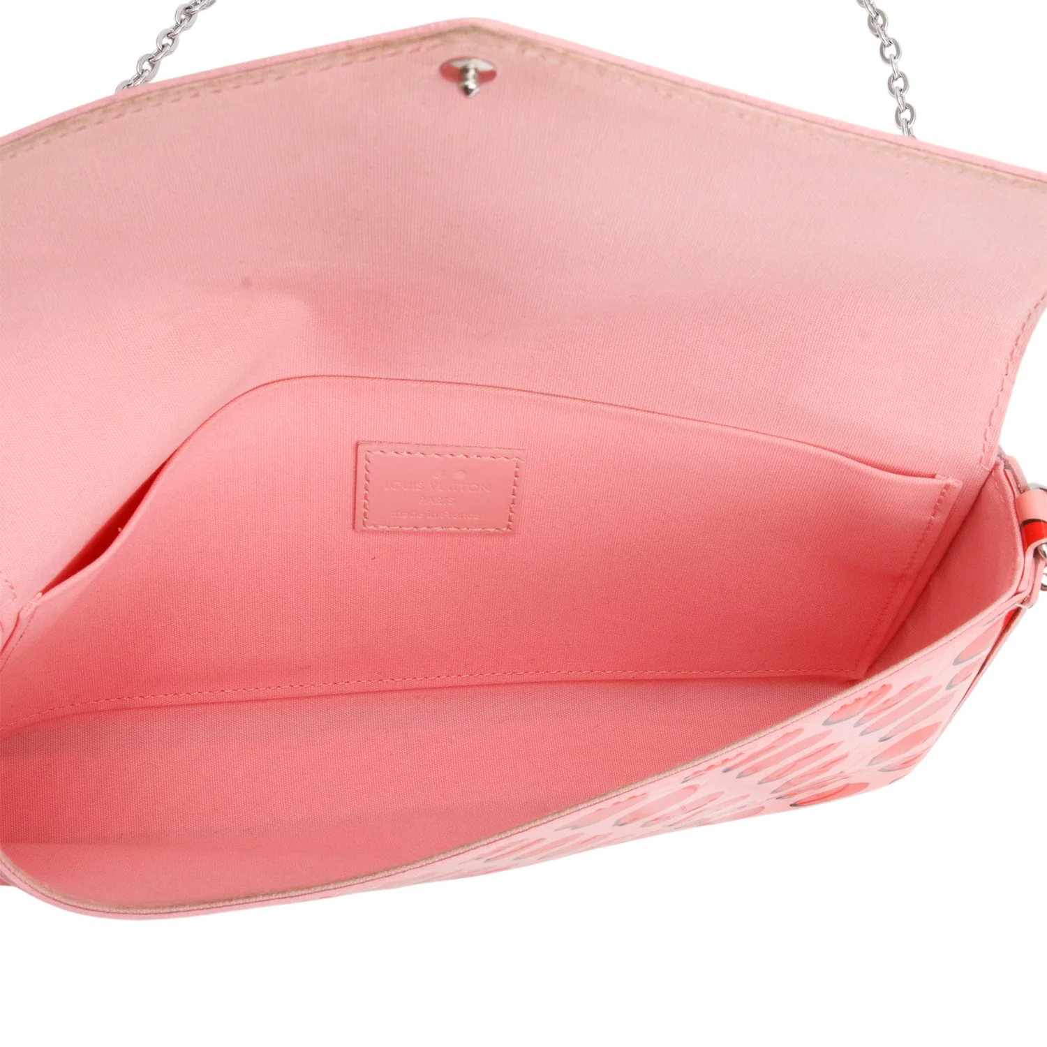 Louis Vuitton Pink Vernis Jungle Dots Pochette Felicie Chain Wallet w/ Insert - Image 9