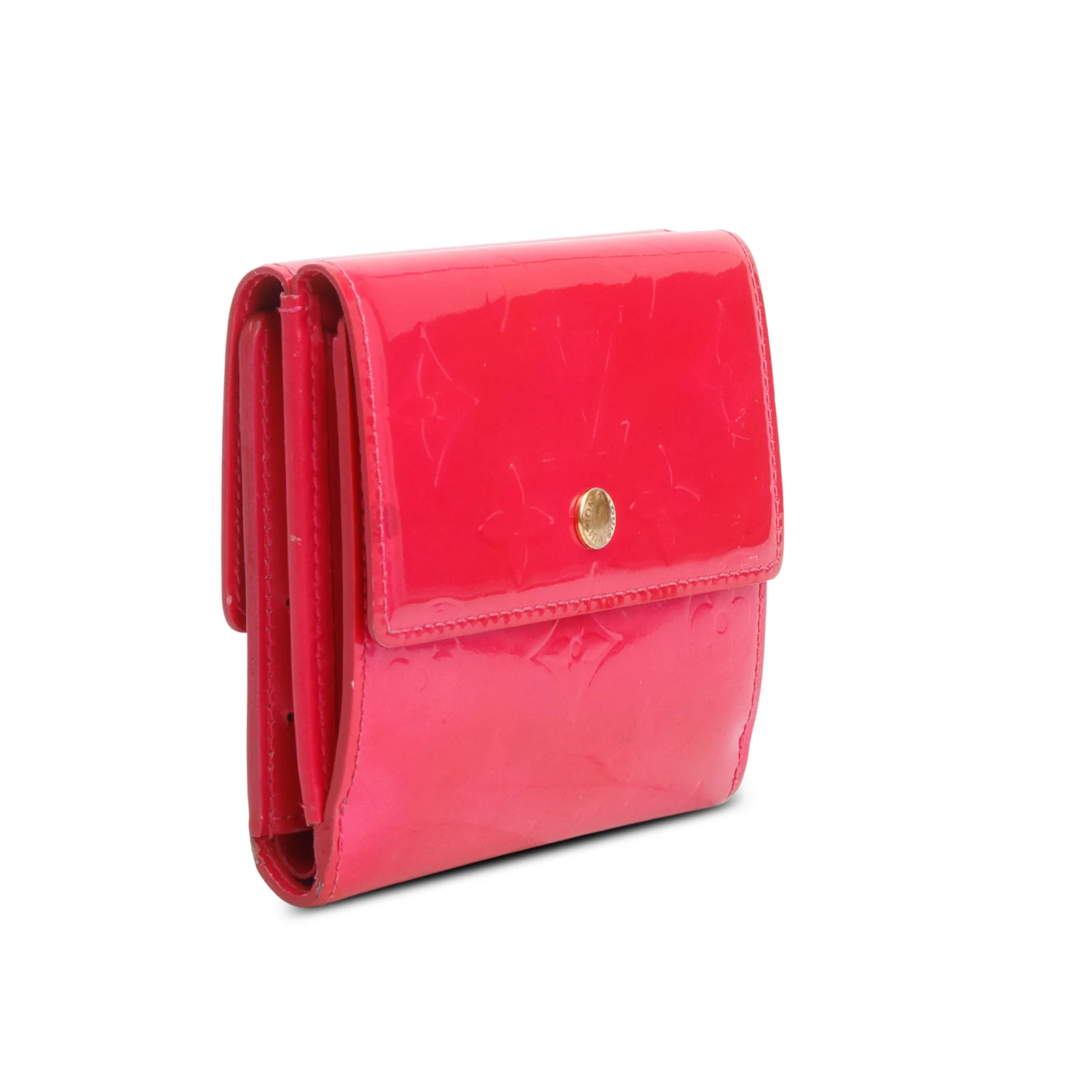 Louis Vuitton Pink Vernis Leather Elise Wallet - Image 4