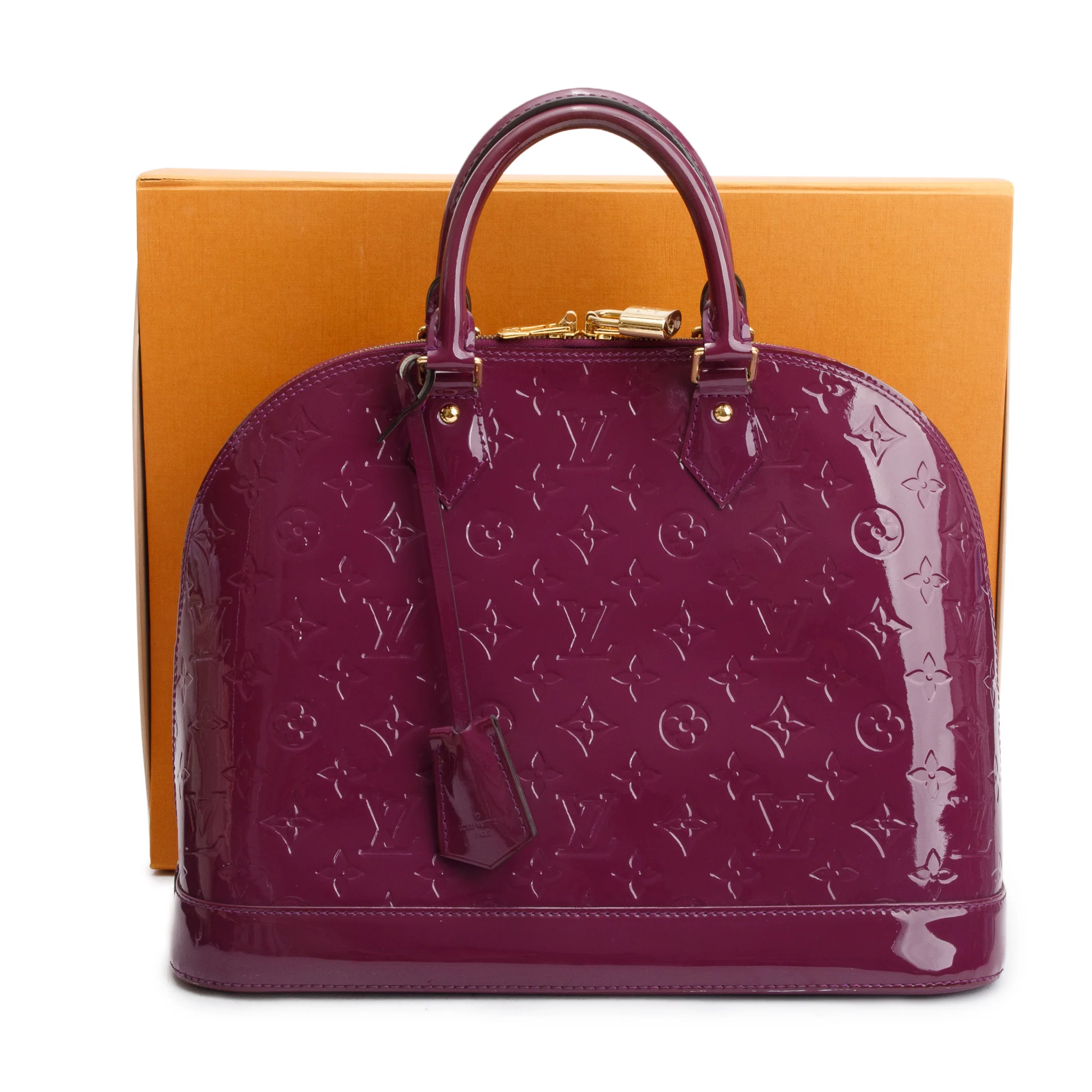 Louis Vuitton Purple Monogram Vernis Alma GM w/ Box - Image 2