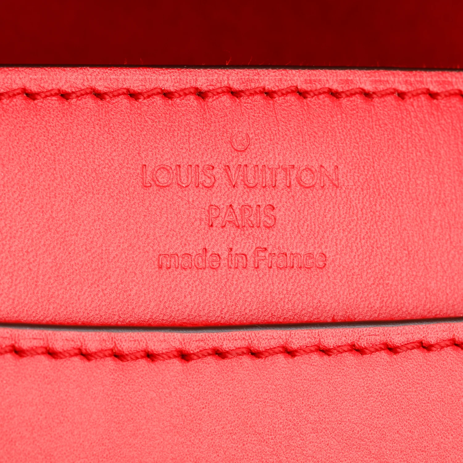 Louis Vuitton Red Calfskin Louise Chain Clutch MM - Image 10