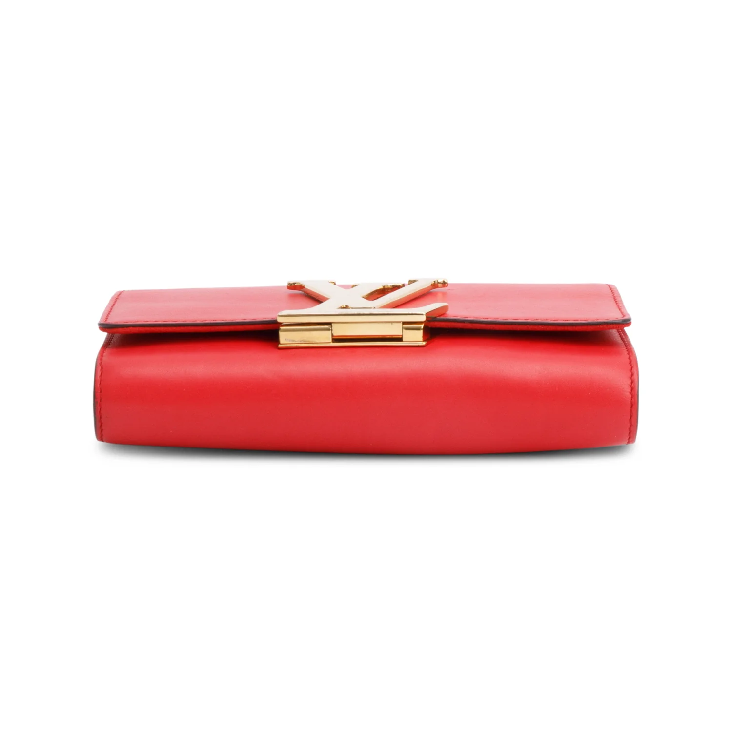Louis Vuitton Red Calfskin Louise Chain Clutch MM - Image 7