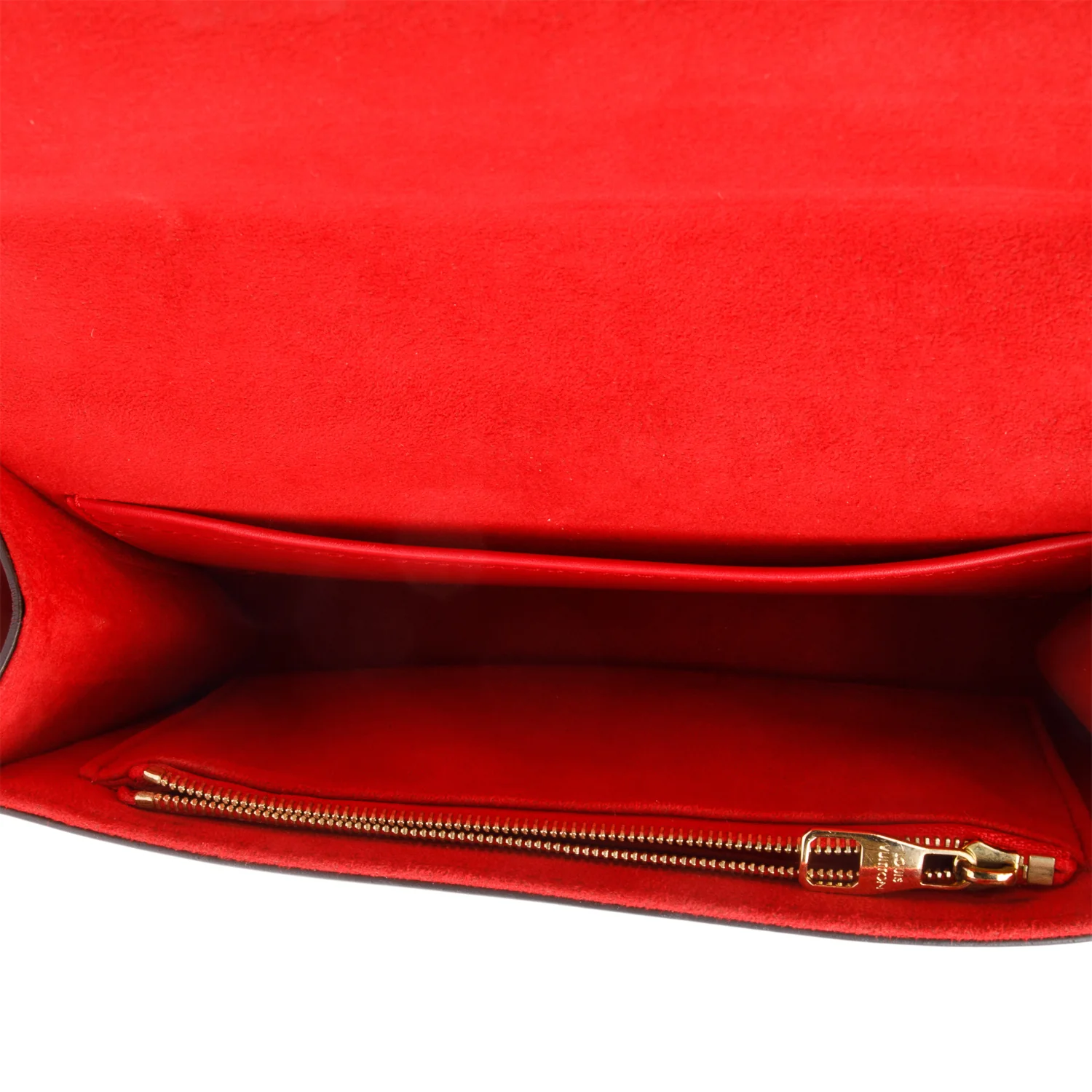 Louis Vuitton Red Calfskin Louise Chain Clutch MM - Image 8