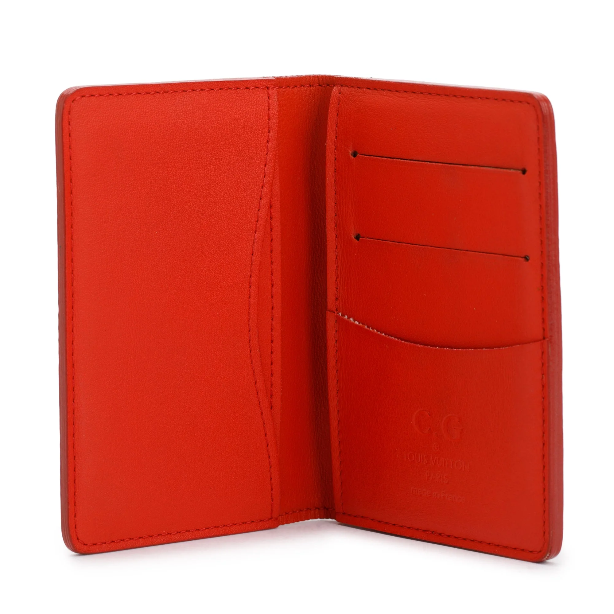 Louis Vuitton Red Damier Infini Leather Pocket Organizer - Image 9