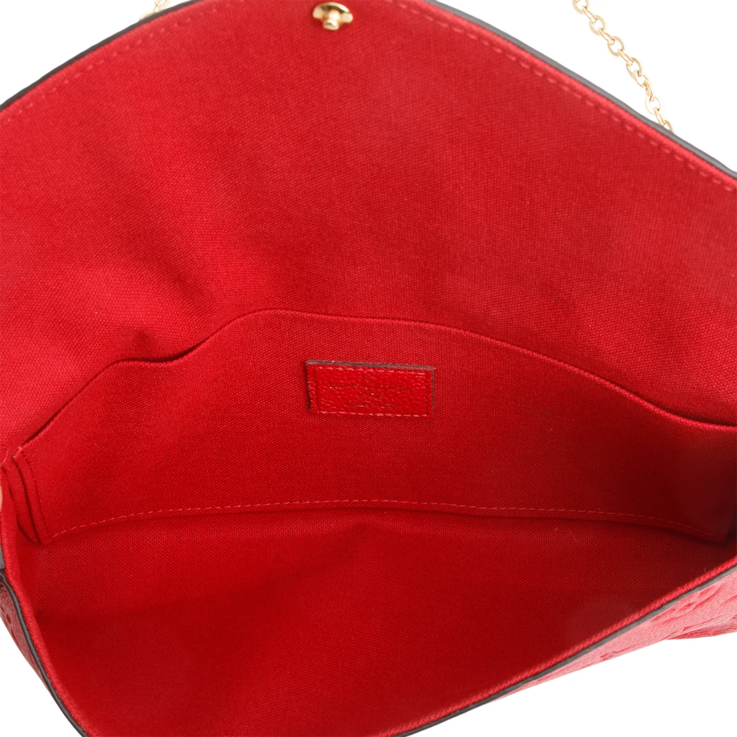 Louis Vuitton Red Monogram Empreinte Leather Felicie Pochette w/ Inserts - Image 9