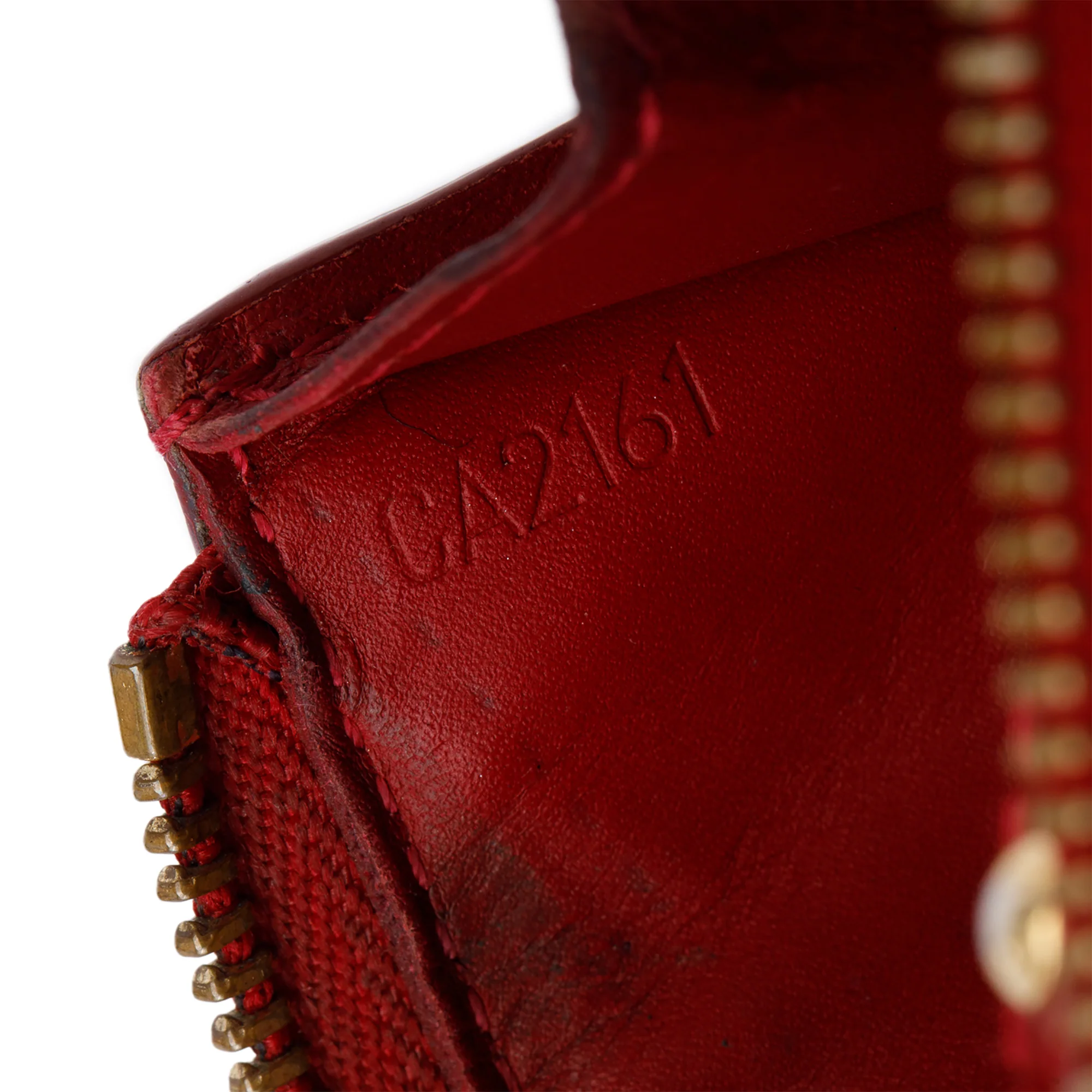 Louis Vuitton Red Monogram Vernis Leather Key Pouch - Image 6