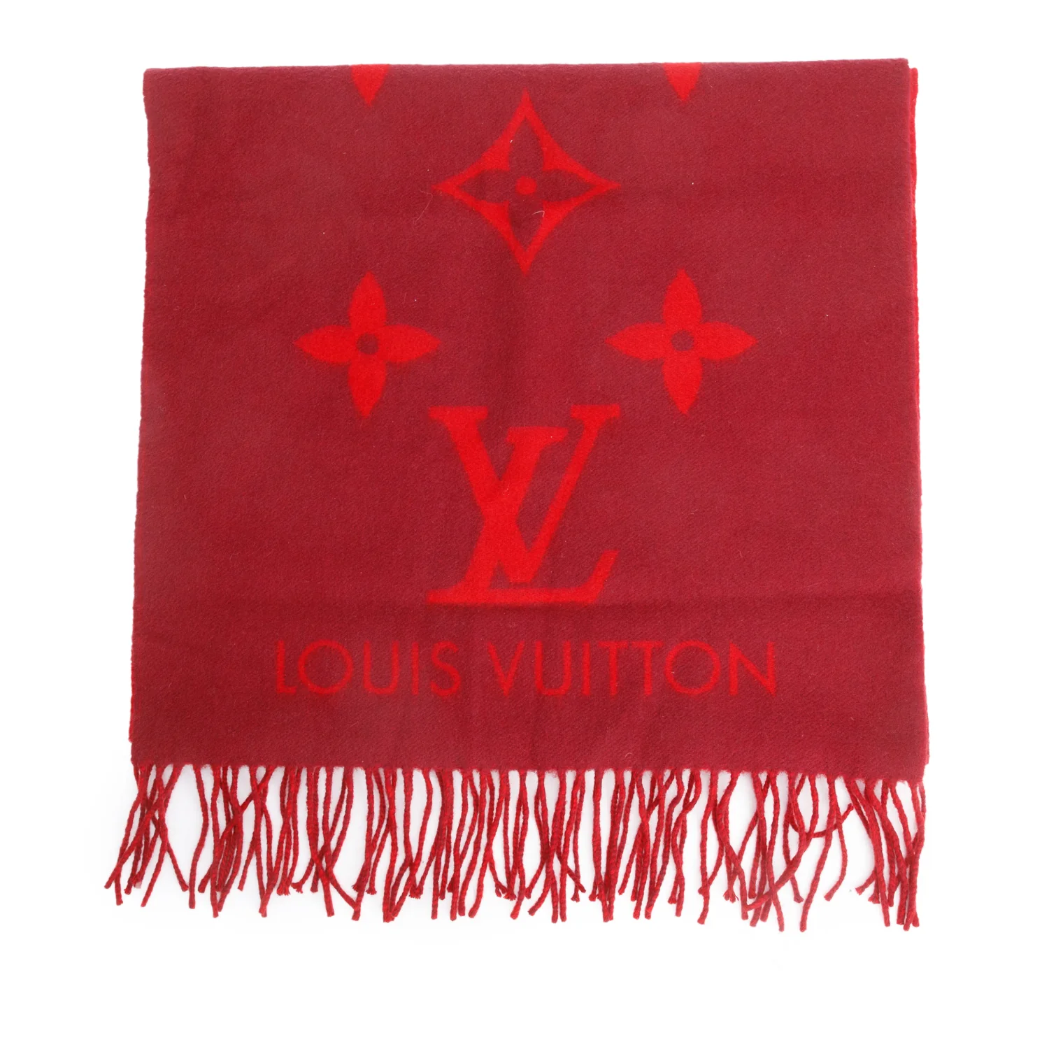 Louis Vuitton Red Reykjavik Cashmere Scarf - Image 3