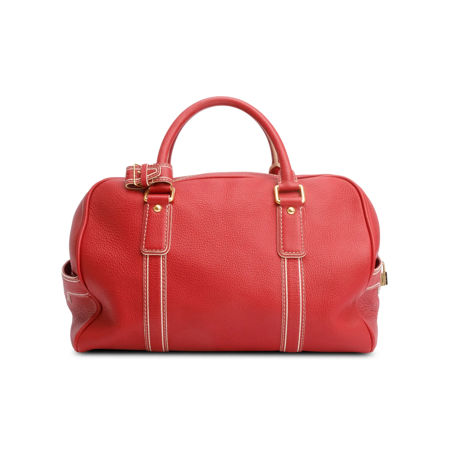 Louis Vuitton Red Tobago Leather Carryall Bag - Image 3