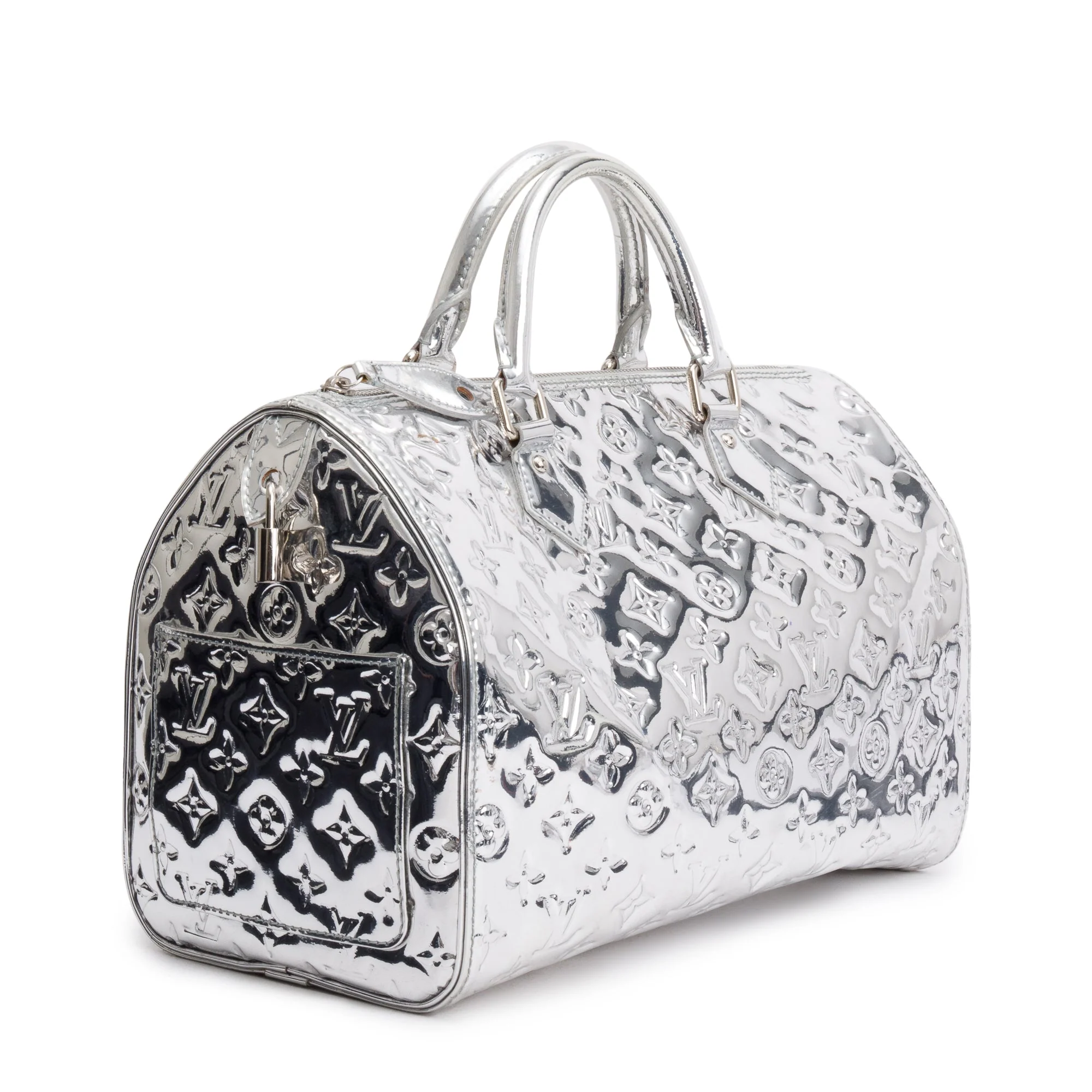 Louis Vuitton Silver Monogram Miroir Speedy 30 - Image 2