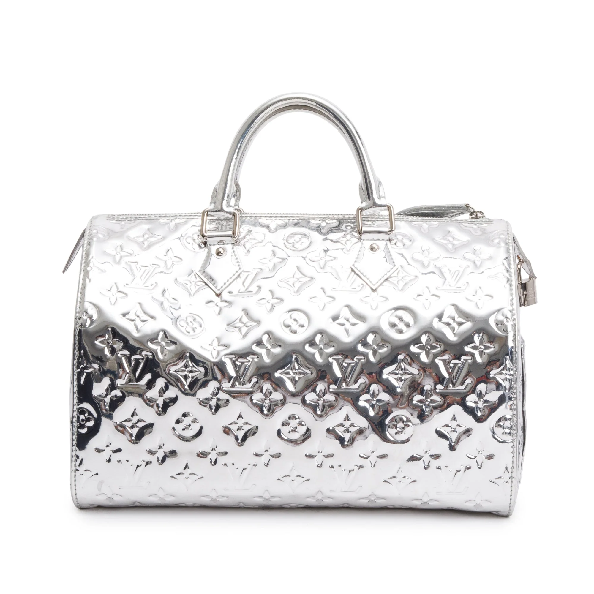 Louis Vuitton Silver Monogram Miroir Speedy 30 - Image 3