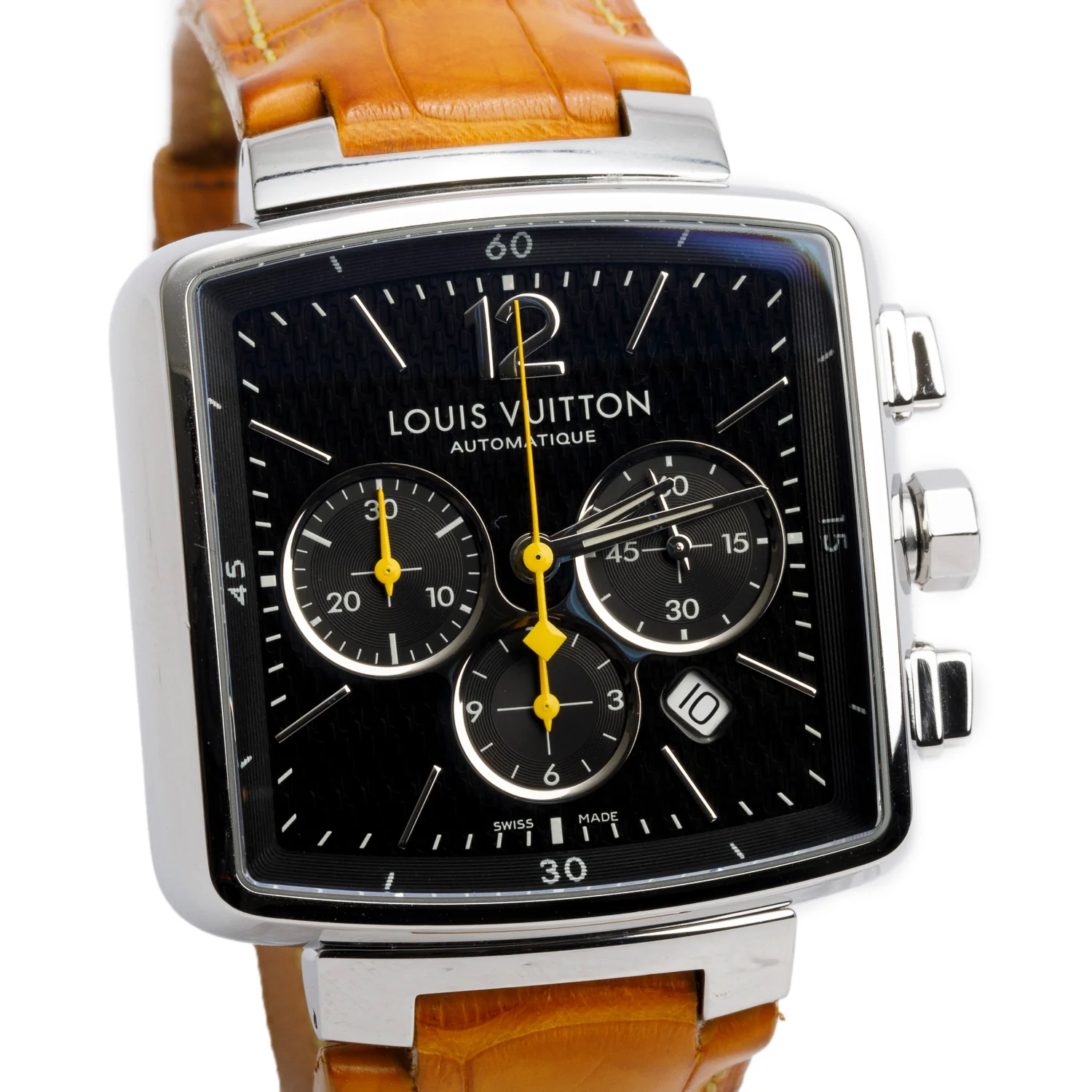 Louis Vuitton Stainless Steel Speedy 41 MM Chronograph Automatic Watch Black Dial Q212G w/ Box - Image 3