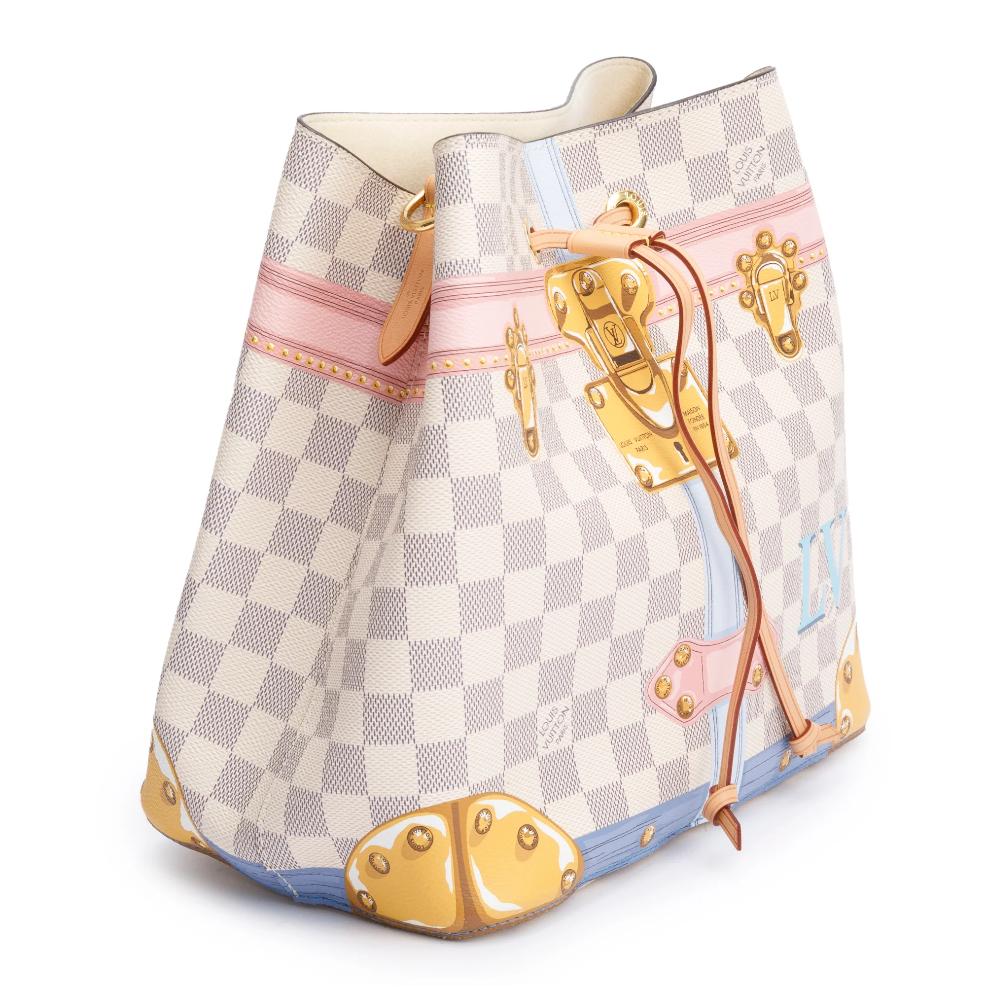 Louis Vuitton Summer Trunk Damier Azur Neonoe MM - Image 5